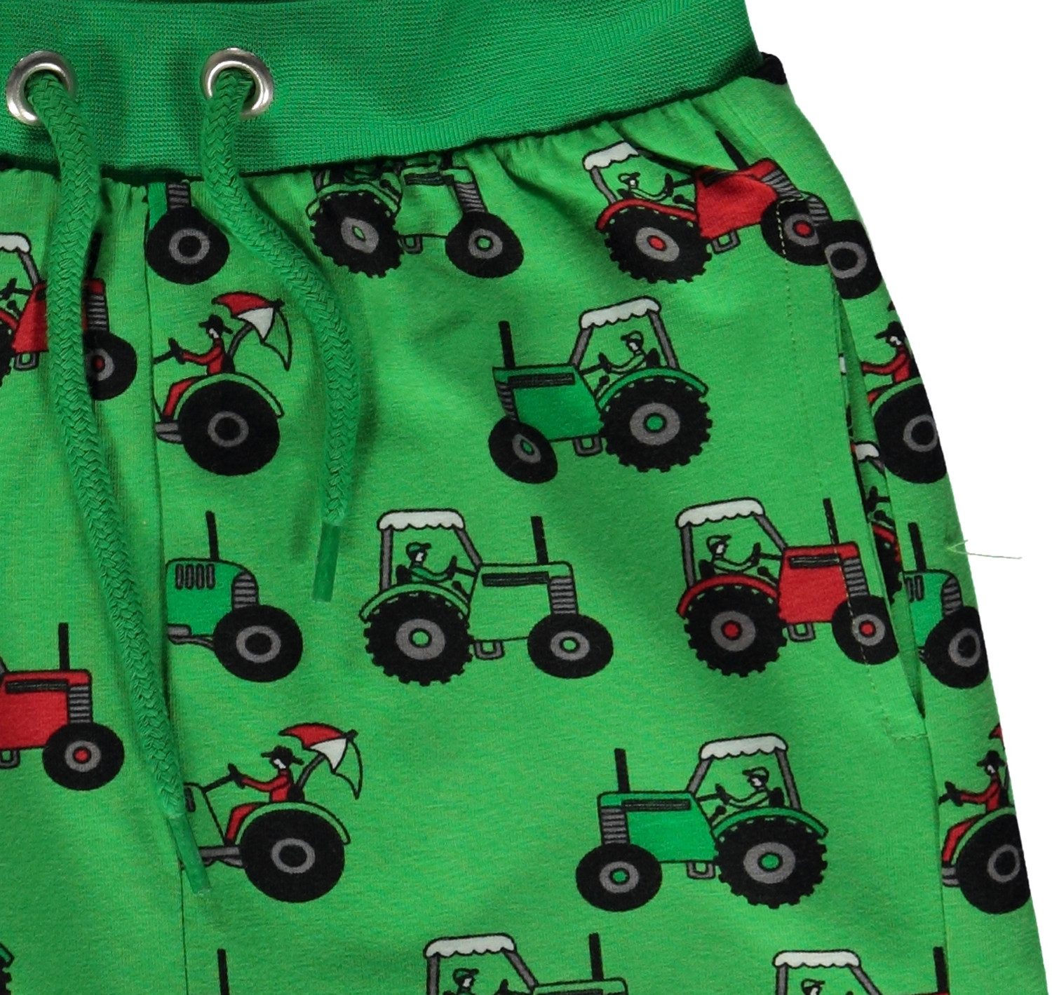 Småfolk Shorts SMAFOLK Sweatpant Shorts allover Traktor Print grün