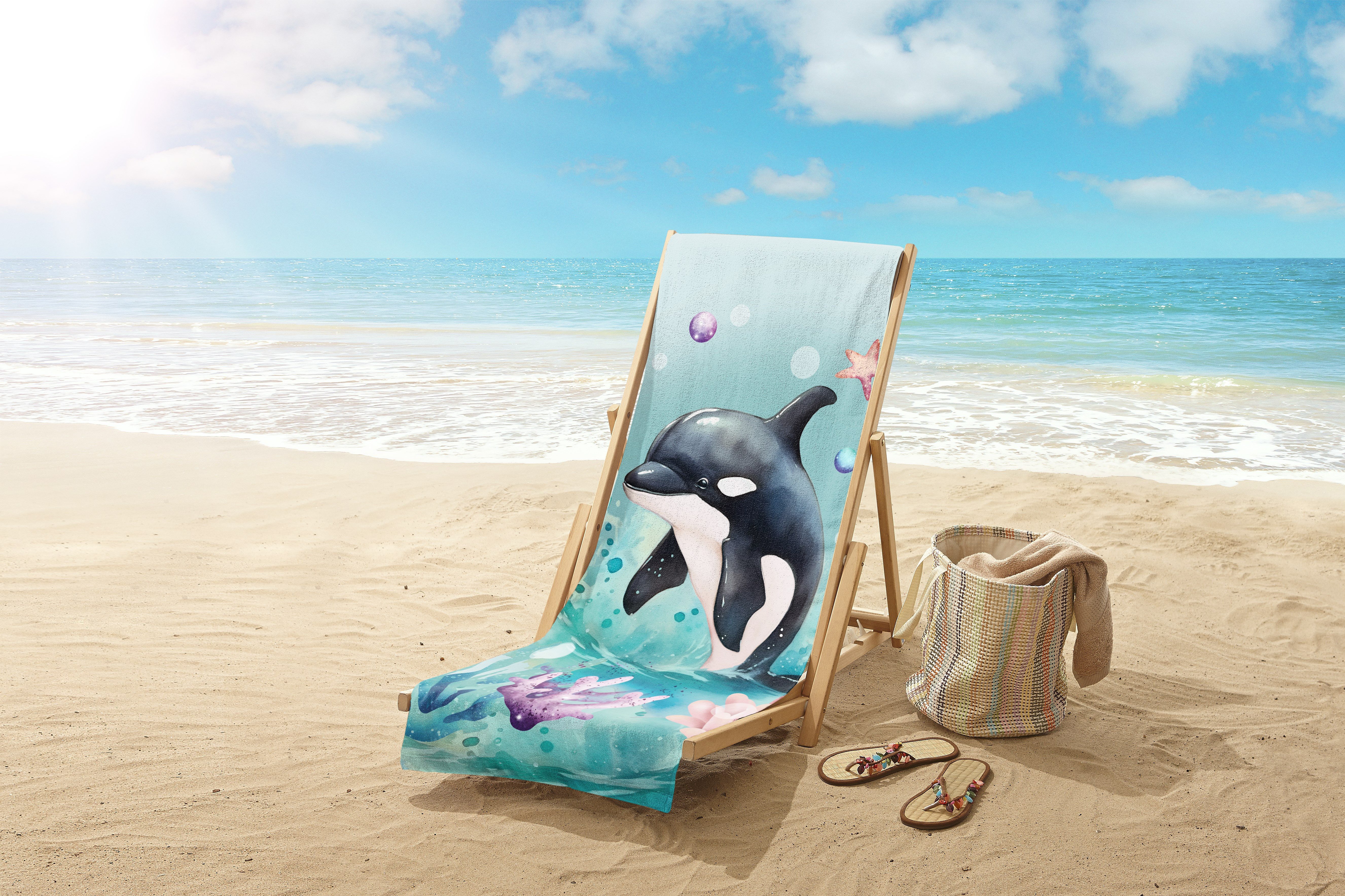 good morning Strandtuch Splash, Velours (Packung, günstig online kaufen