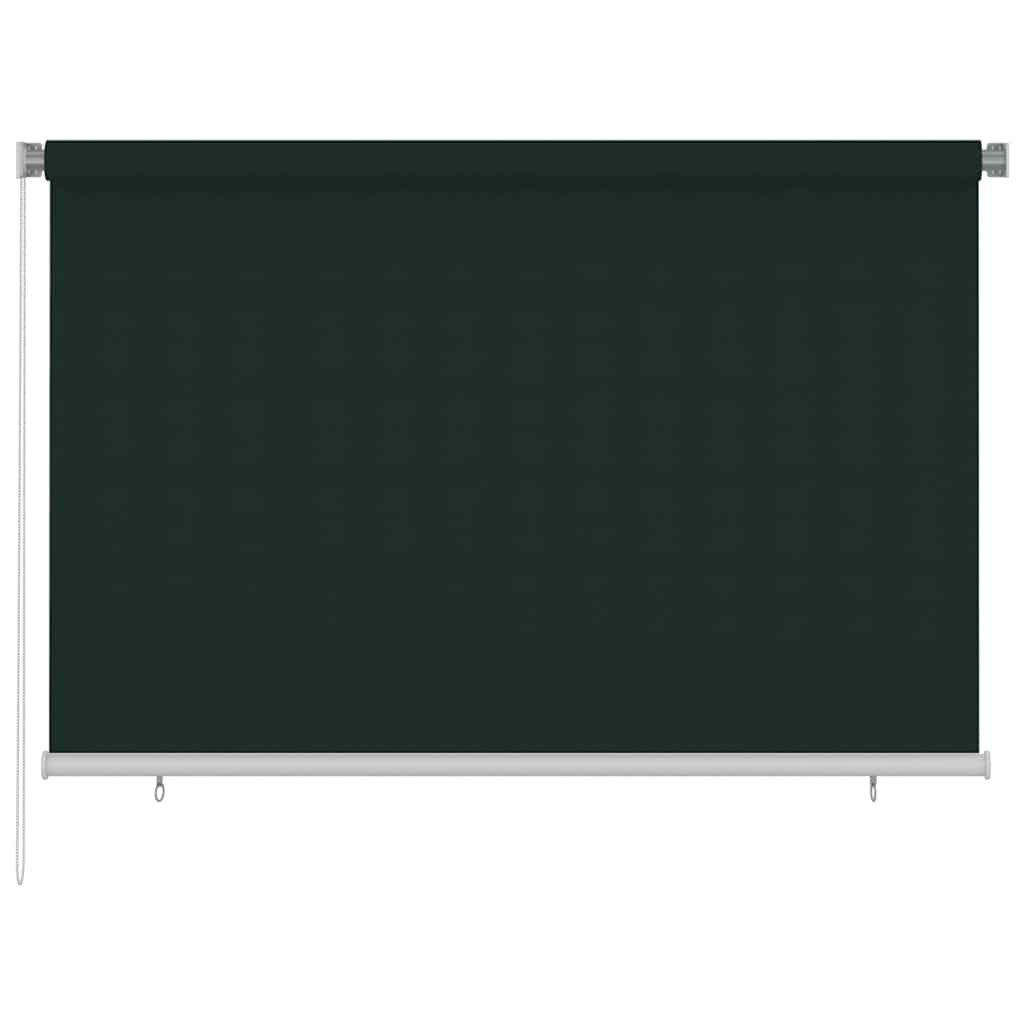Rollo Außenrollo 225 (B)x140 (H) cm Dunkelgrün HDPE, vidaXL