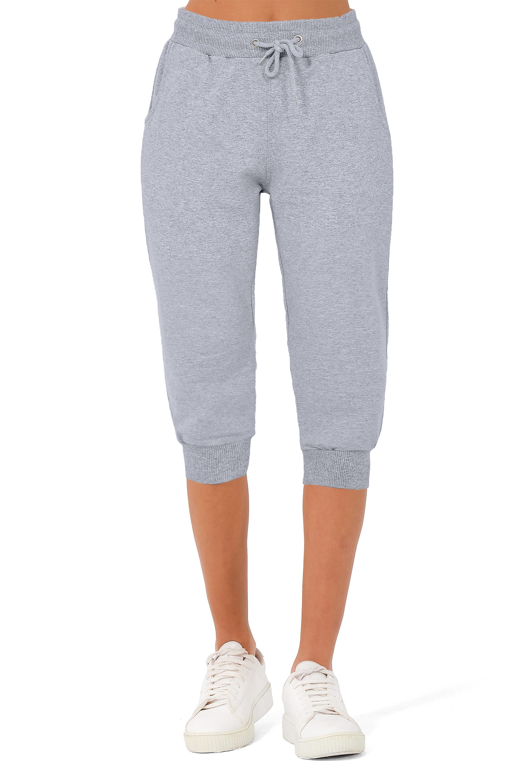 S&S Jogginghose Jogginghose 3/4-Hose Damen Sporthose, Caprihose, Kkurze Hose, Bequeme Sporthose mit Kordelzug