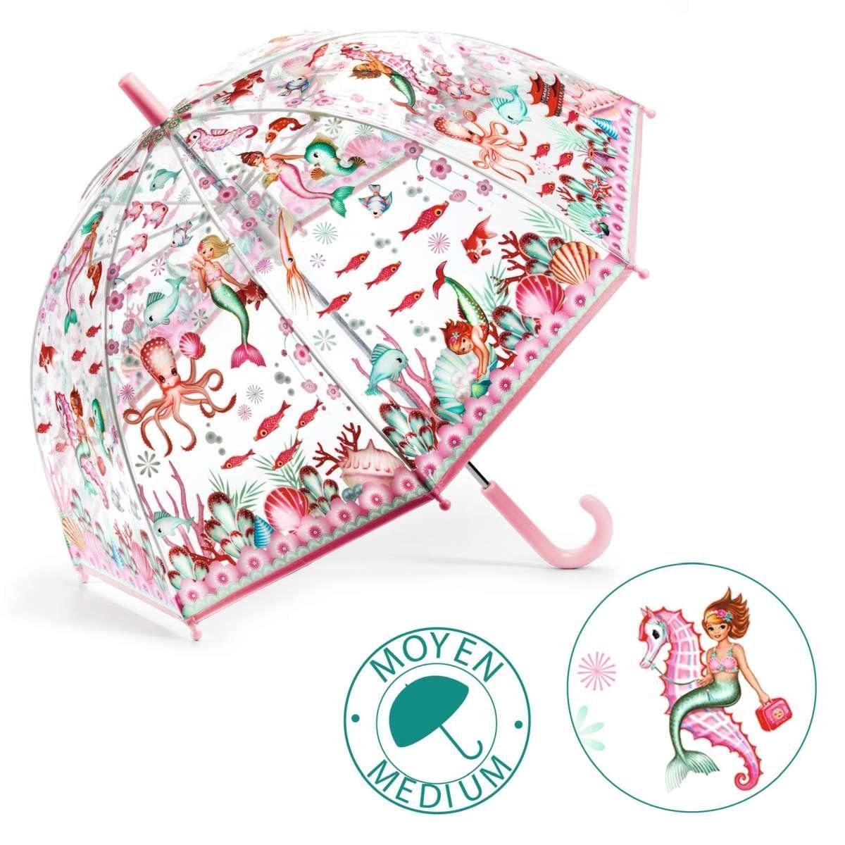 DJECO Stockregenschirm Meerjungfrau Regenschirm für Kinder Ø 70 x 68 cm DD04717