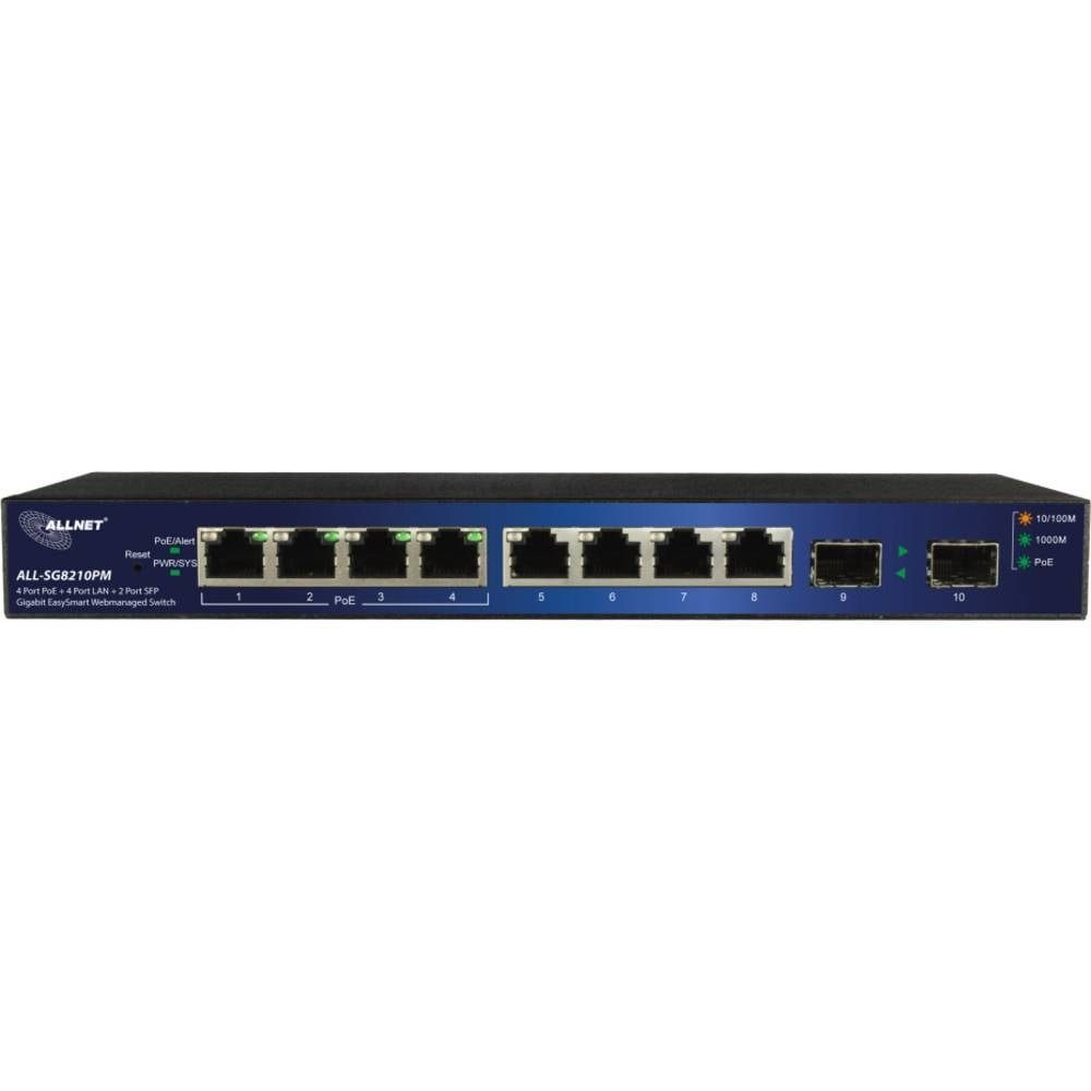 (10/100/1000) (PoE-Funktion) Allnet gemanaged Gigabit L2+ Ethernet Netzwerk-Switch