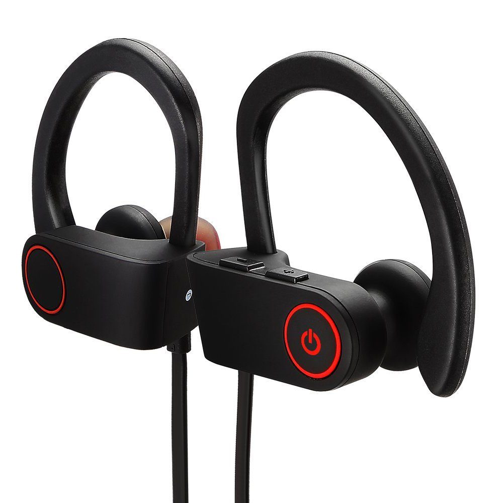 longziming »Bluetooth Kopfhörer, kabellose Bluetooth-Sportkopfhörer mit  Mikrofon, unterstützt 7 Stunden Akkuzeit, für Unterwasserschwimmen, Laufen,  Radfahren, Fahren, Fitnessstudio (schwarz)« Bluetooth-Kopfhörer