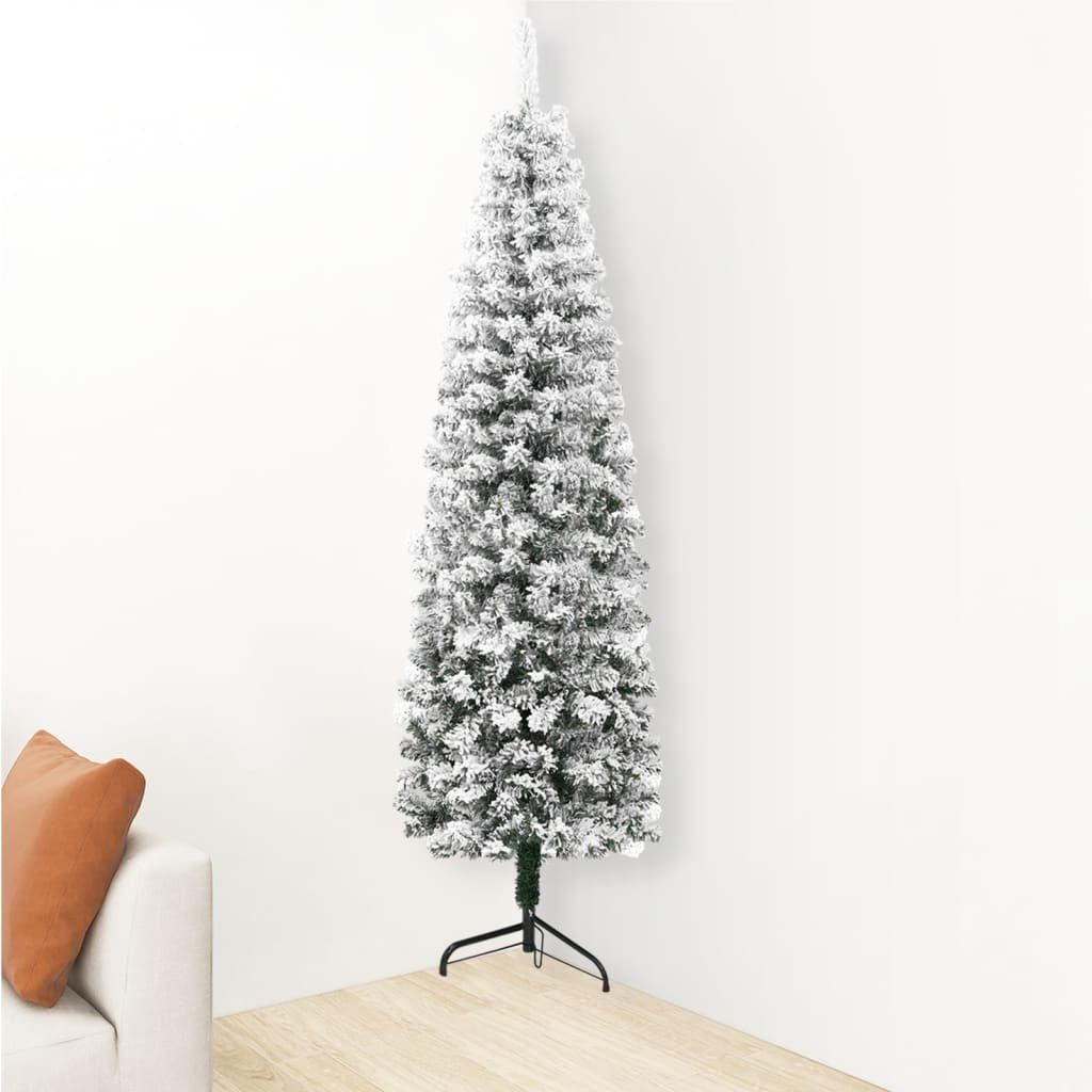 mit Schlank Künstlicher Schnee Weihnachtsbaum Künstlicher cm 210 Halb-Weihnachtsbaum furnicato