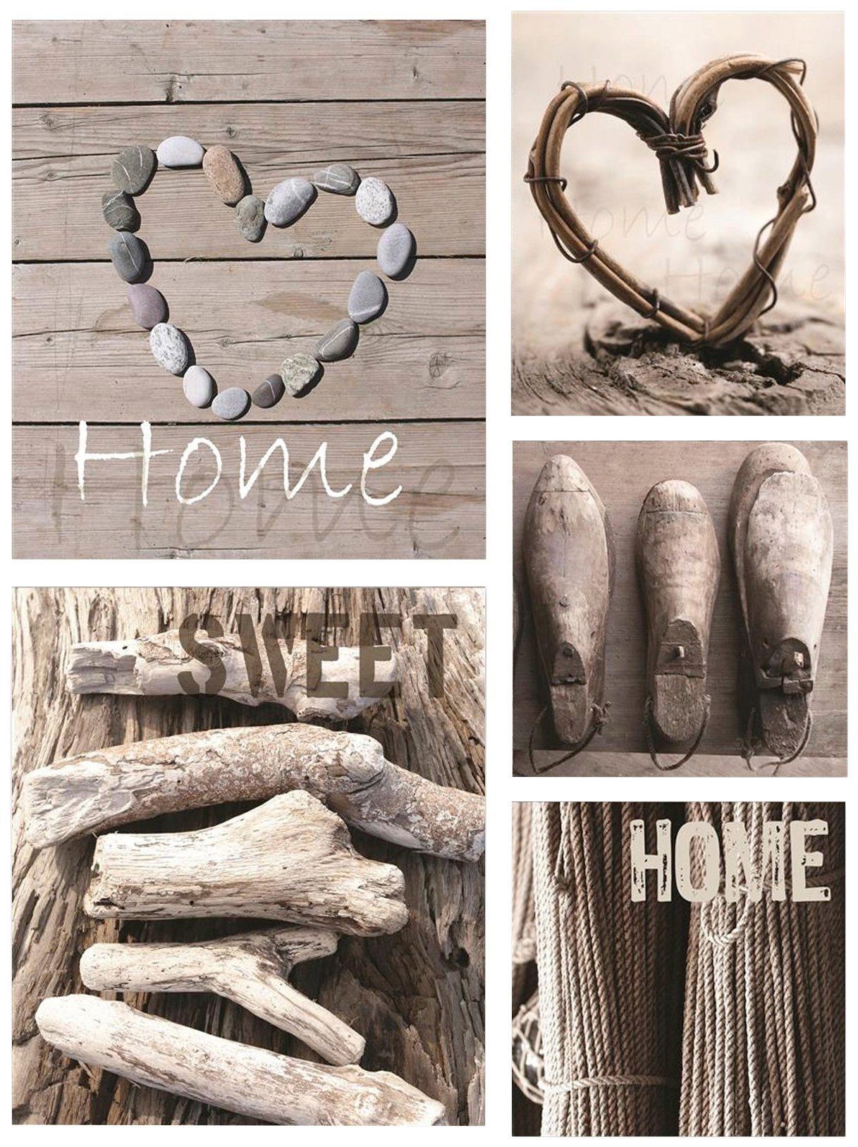 Art for the home Bild »home sweet home«, (5 Stück)-Otto