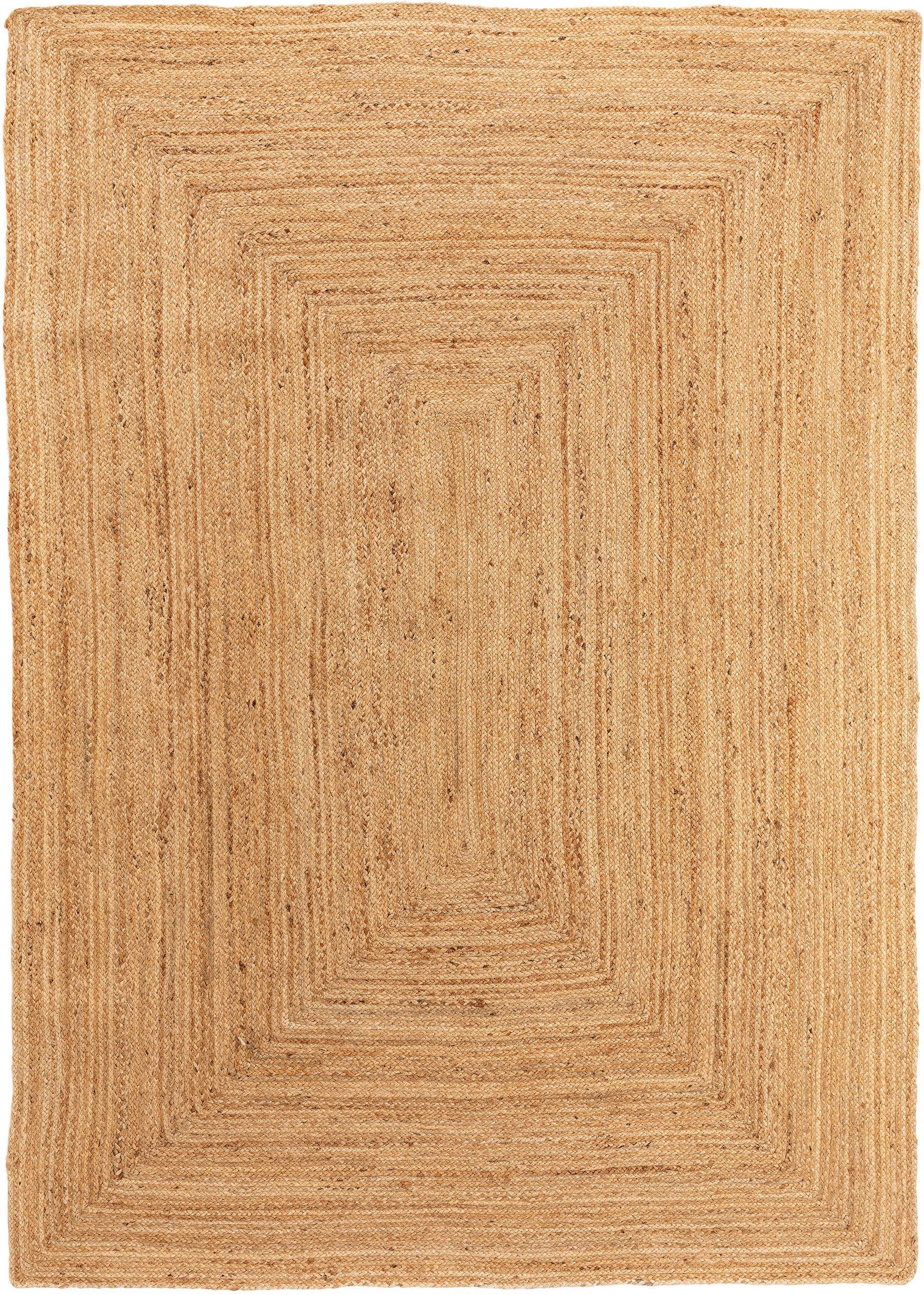 Teppich Jutta, benuta, rechteckig, Höhe: 5 mm, 100% Jute, handgewebt, Uni, Natural Living, Wohnzimmer