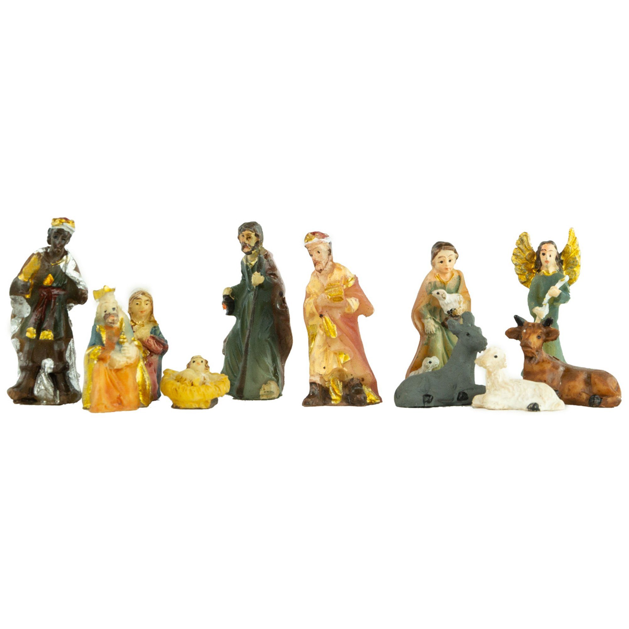 dekoprojekt Krippenfigur Krippenfiguren 11-tlg. K 111 (Set, 11 St., 11-tlg), handbemalte Krippenfiguren