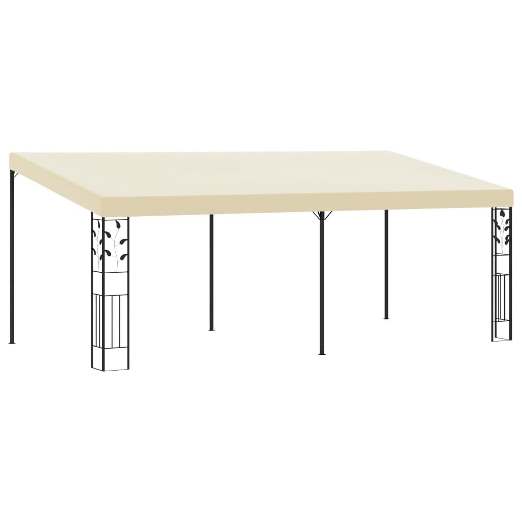 vidaXL Pavillon 6 x 3 x 25 m Wand-Pavillon 6x3x2,5 m Cremeweiß Terrassendach Anlehpavi