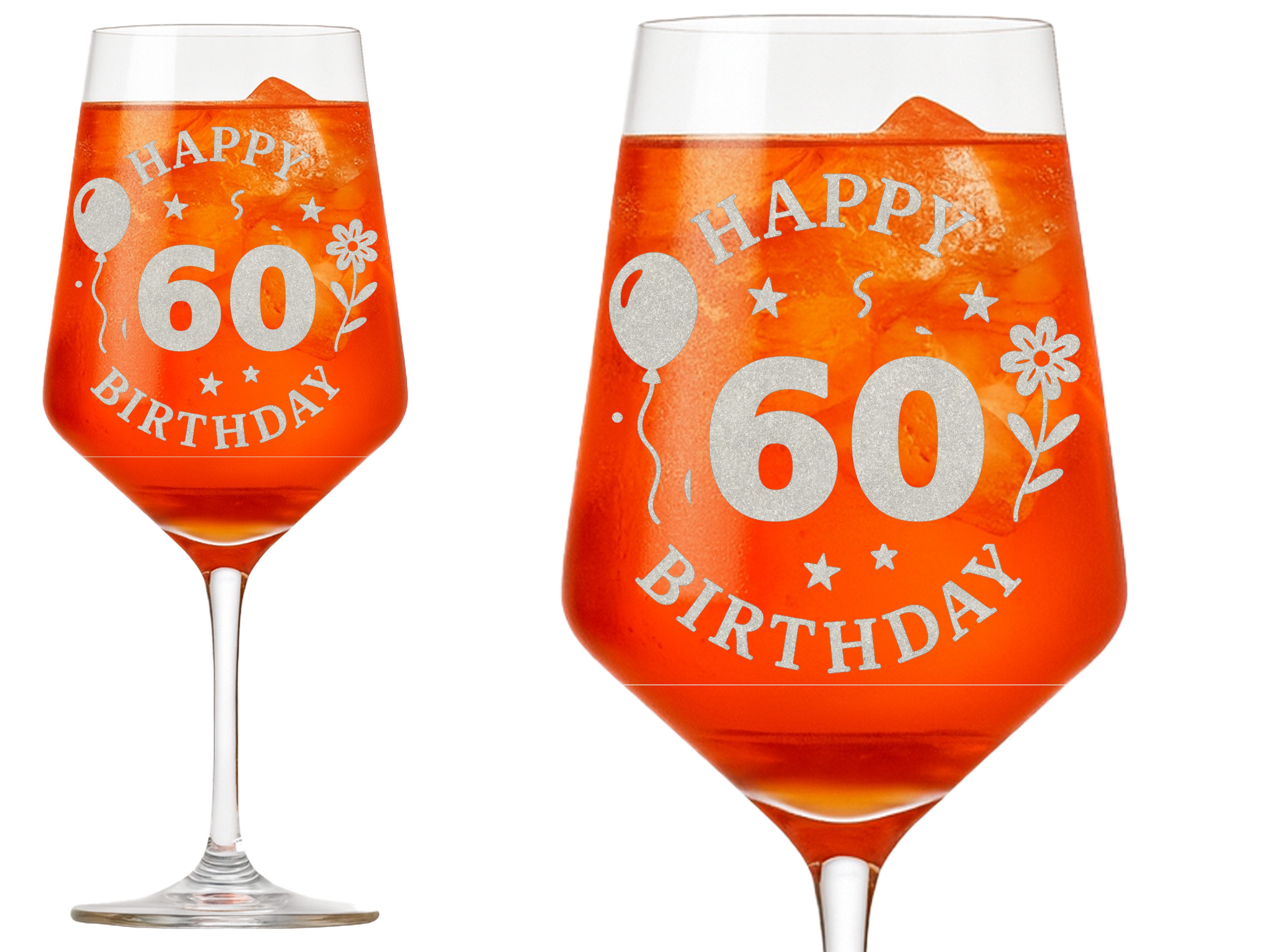 Valhalla Weinglas Weinglas Gravur Happy Birthday 60. Geburtstag 350ml spülmaschinenfest, 1-tlg., Glas, Atemberaubende Darstellung