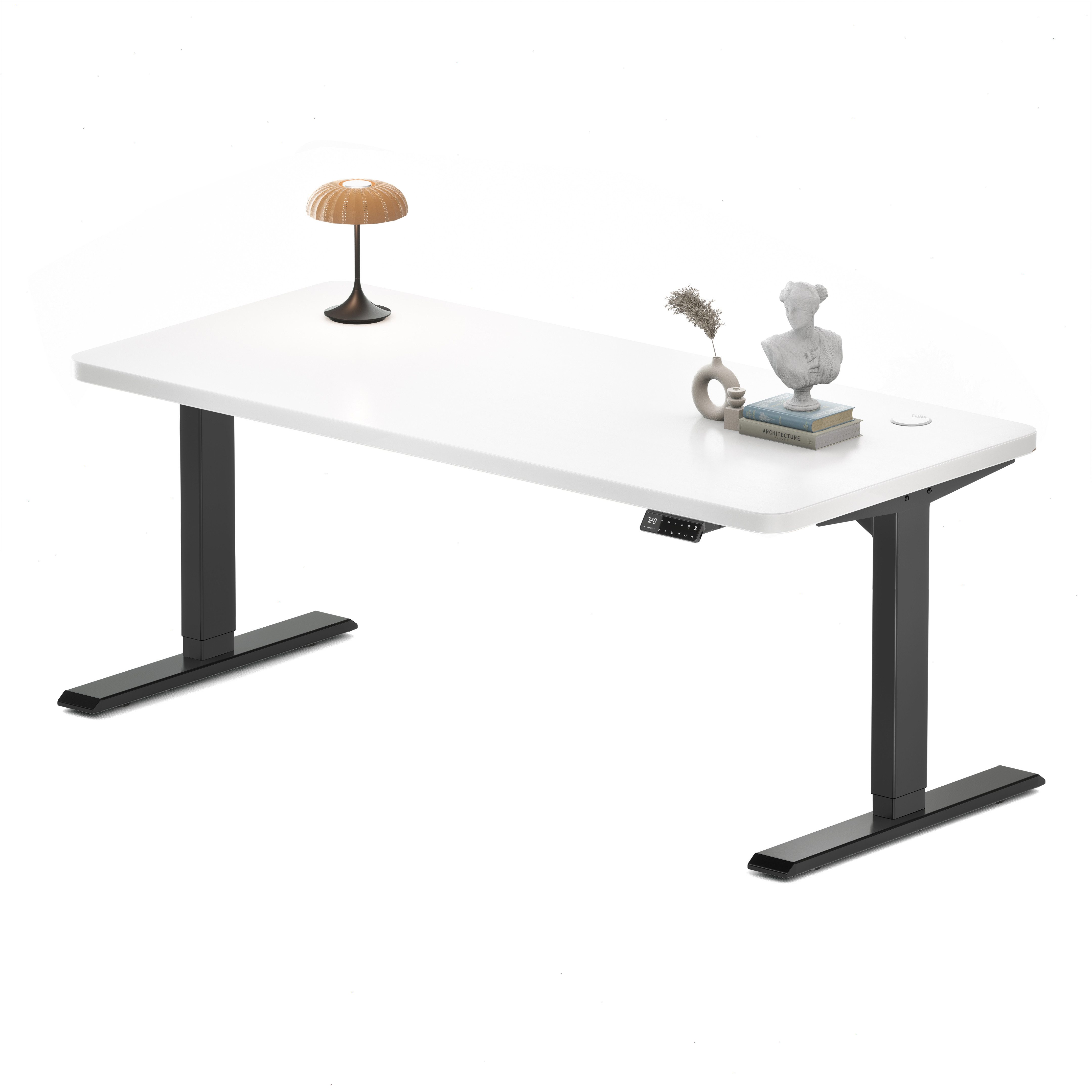 MAIDESITE Schreibtisch Elektrischer Höhenverstellbarer Schreibtisch, Dual-Motor, Leise (1-St), Intelligente Steuerung, 160x80x72-120 cm