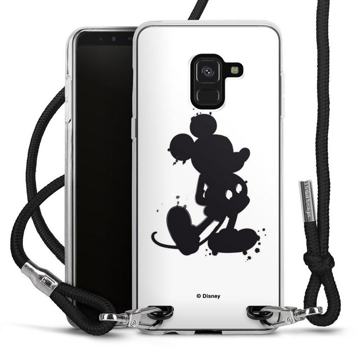 DeinDesign Handyhülle Mickey Mouse Offizielles Lizenzprodukt Disney Mickey Mouse - Splash Samsung Galaxy A8 (2018) Handykette Hülle mit Band Case zum Umhängen