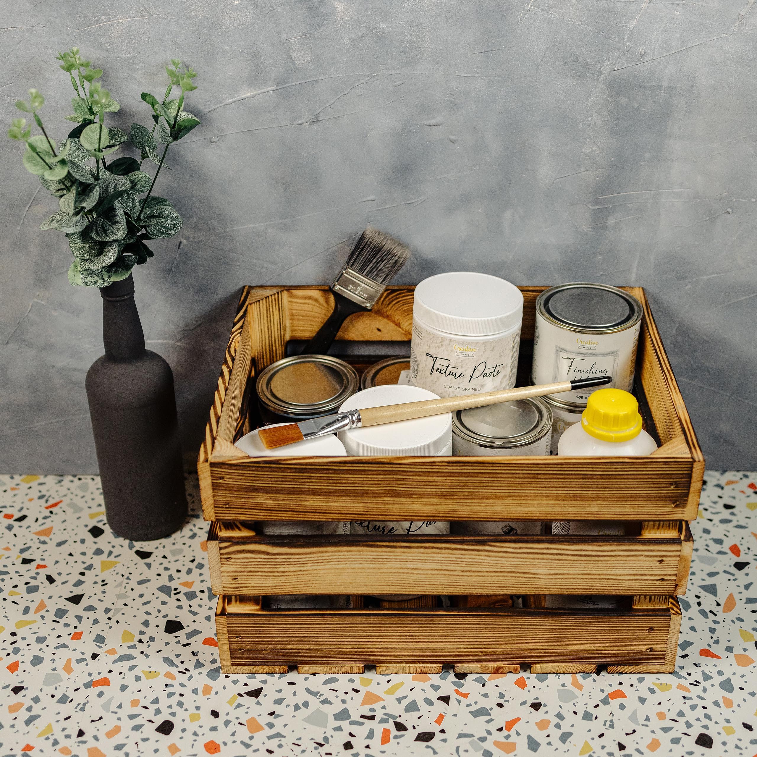 Creative Deco Holzkiste Kiste Holz Deko Holzkiste, Obstkiste Weinkisten Apfelkiste – Bild 2 von 5