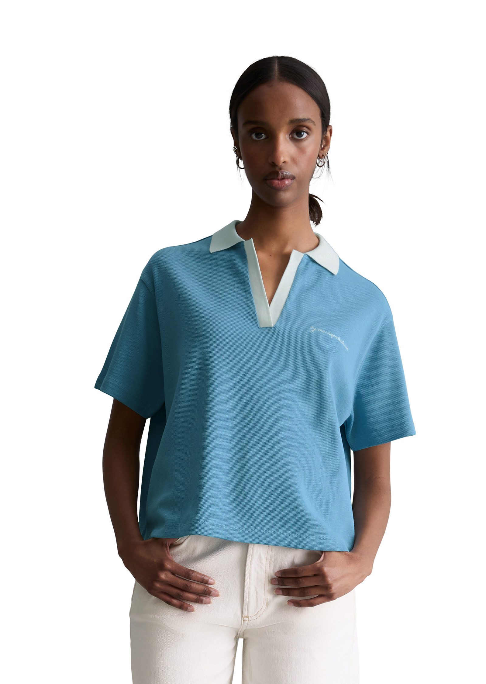Marc O'Polo DENIM Poloshirt aus reiner Bio-Baumwolle