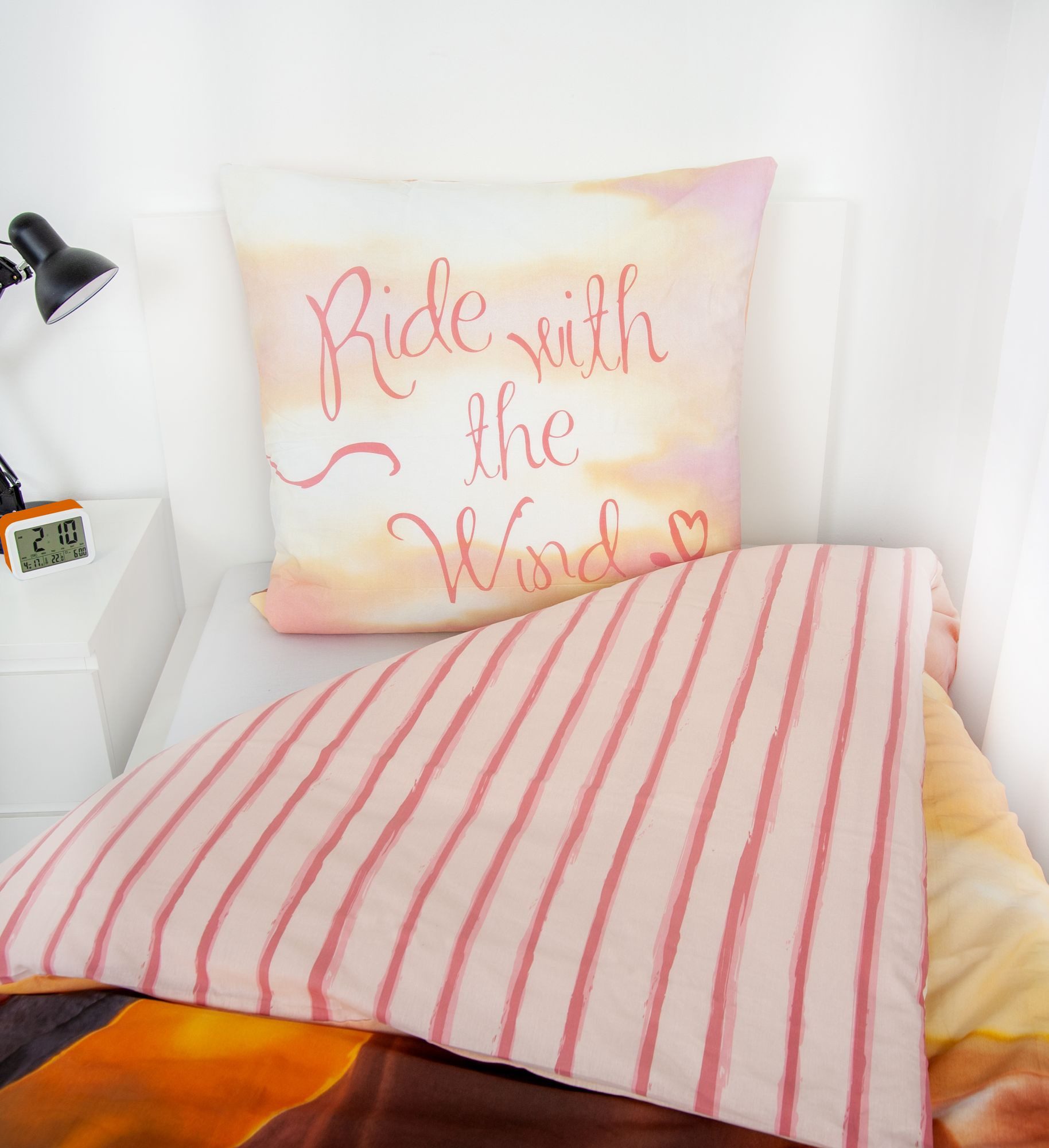 Herding Kinderbettwäsche Herding Bettwäsche mit Pferd 135 x 200 cm 80 x 80 cm 100% Baumwolle, 1 teilig, Langlebig