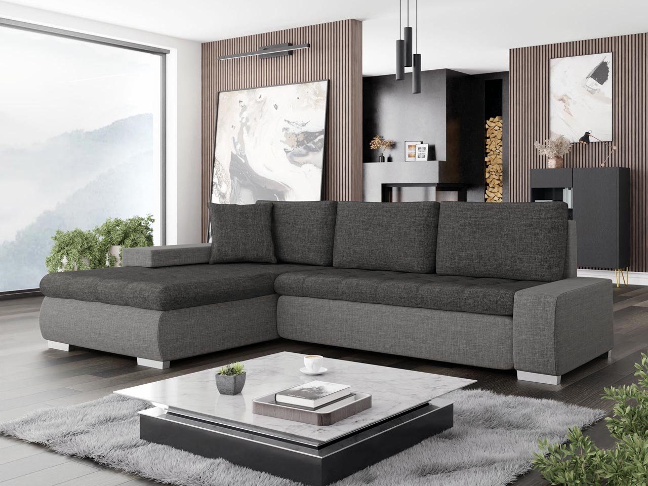 Schlaffunktion Ecksofa Universell L-Form MIRJAN24 Polsterecke Orkan Bettkasten, mit und Mini,