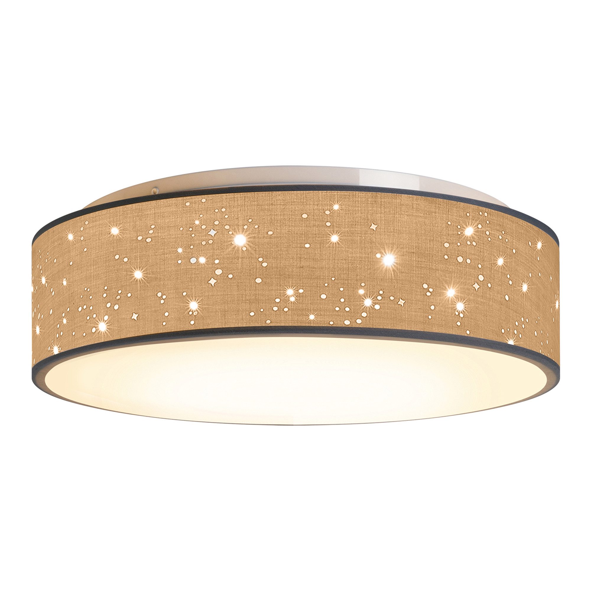 Zedelmaier Lampenschirm Deckenlampe Deckenleuchte mit Stoff-Lampenschirm, W günstig online kaufen