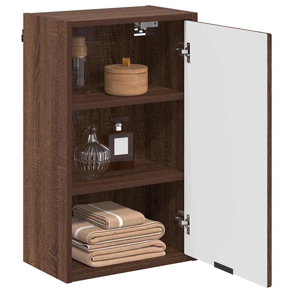 vidaXL Badezimmerspiegelschrank Badezimmer Schrank Braune Eiche günstig online kaufen