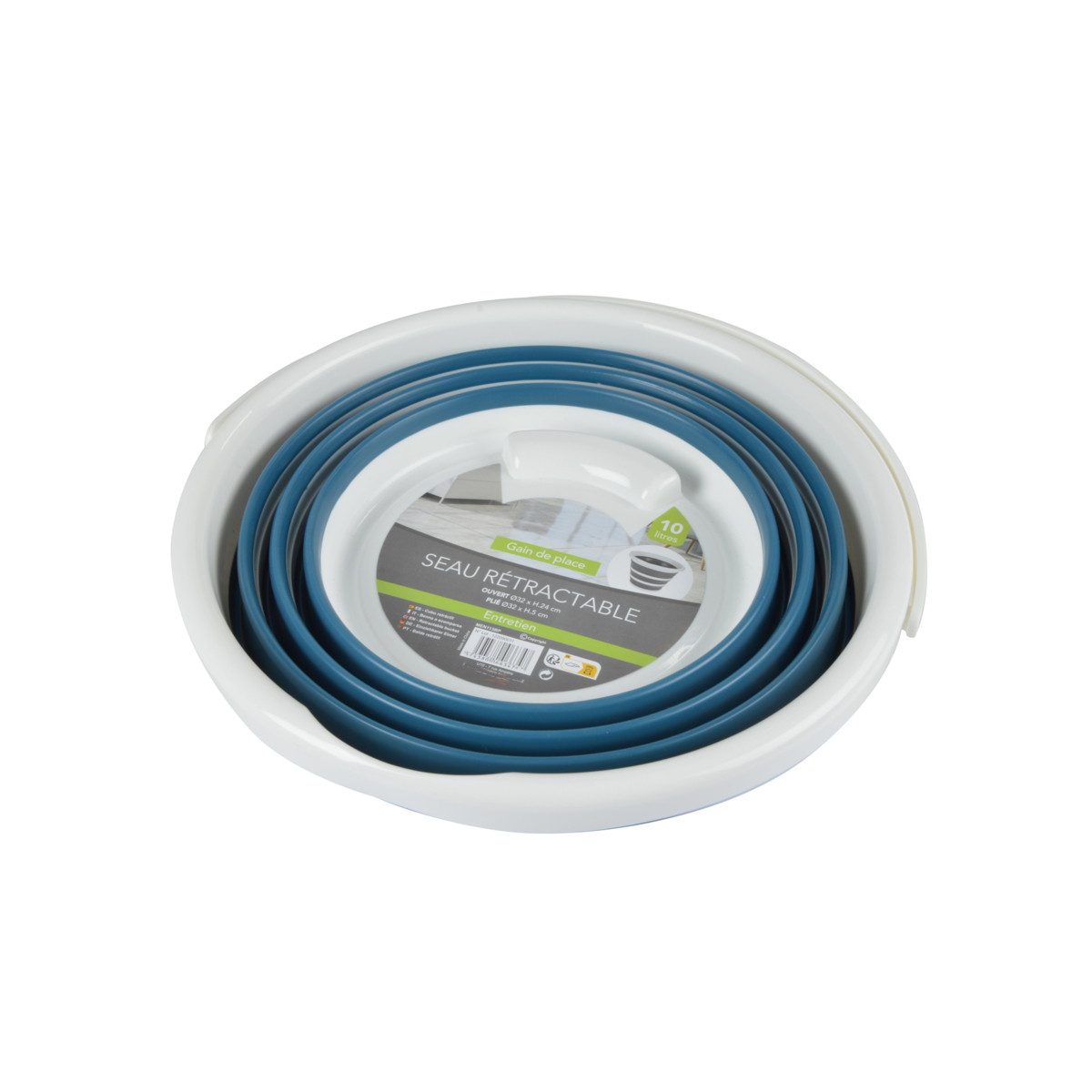 Sanixa Falteimer Falteimer 10 L Haushaltseimer Wassereimer Eimer, (faltbar, Reinigungseimer Reinigungszubehör), Putzeimer Universaleimer verstärkter Boden