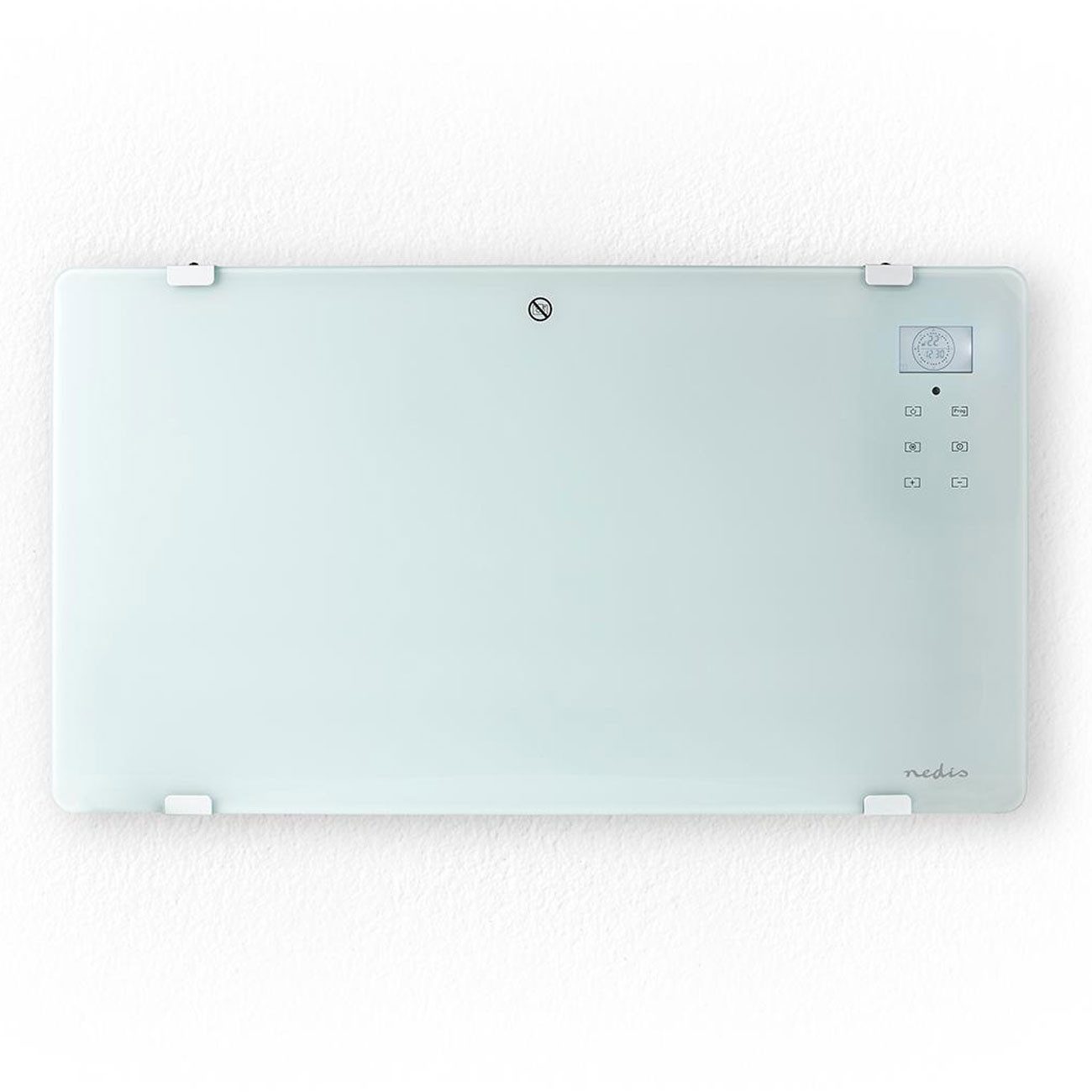 Nedis Konvektor WLAN-Konvektorheizung 2000W, Smart-App, Glasfront & IP24 in Weiß, Smart-App, Glasfront, IP24 Bad, Alexa & Rollen, 15 °C bis 35 °C