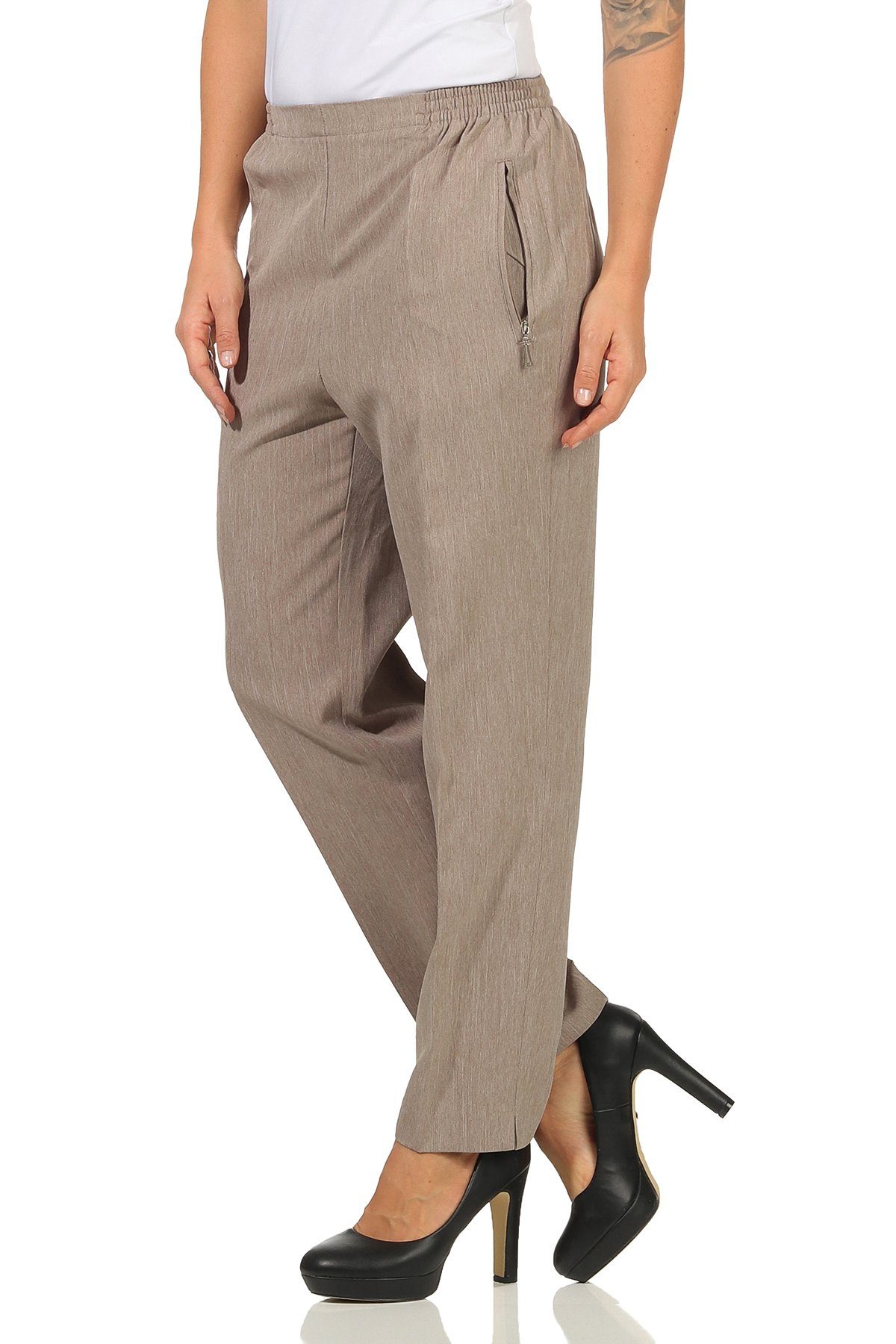 Schlupfhose Stoffhose Damen Anzug- oder Business Hose Kurzgröße