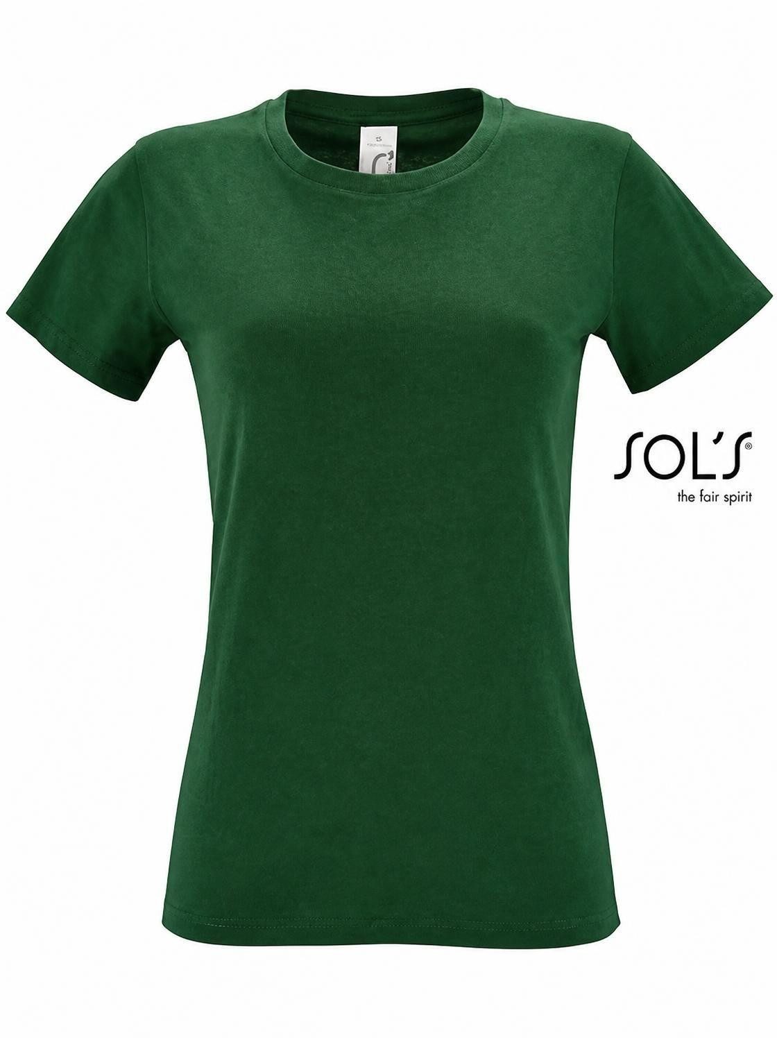 SOLS Rundhalsshirt Damen Regent T-Shirt / Halbgekämmte ringgesponnene Baumwolle