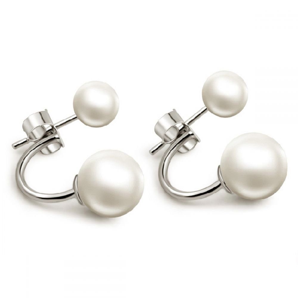 Produktliste Lubgitsr Ohrring-Set Damen Ohrringe, 6+8/10/12mm Silber Ohrringe Perlen 925 Sterling Perlen