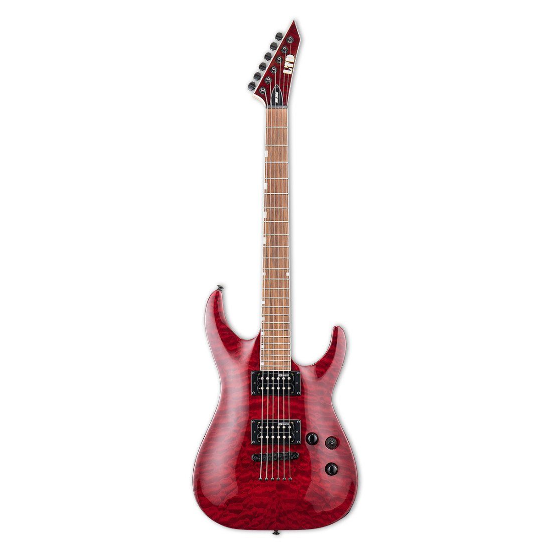 E-Gitarre ESP LTD MH-200QM NT STBC E-Gitarre Black Cherry
