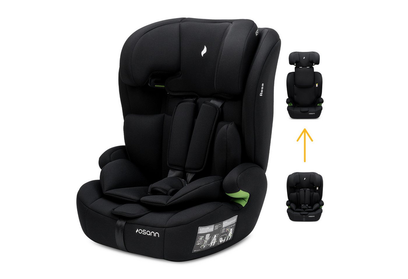 Osann Autokindersitz Resa ohne Isofix, ab: 15 Monate, bis: 12 Jahre, ab: 76 cm, bis: 150 cm, Kindersitz ohne Isofix, für Kinder von 76-150 cm
