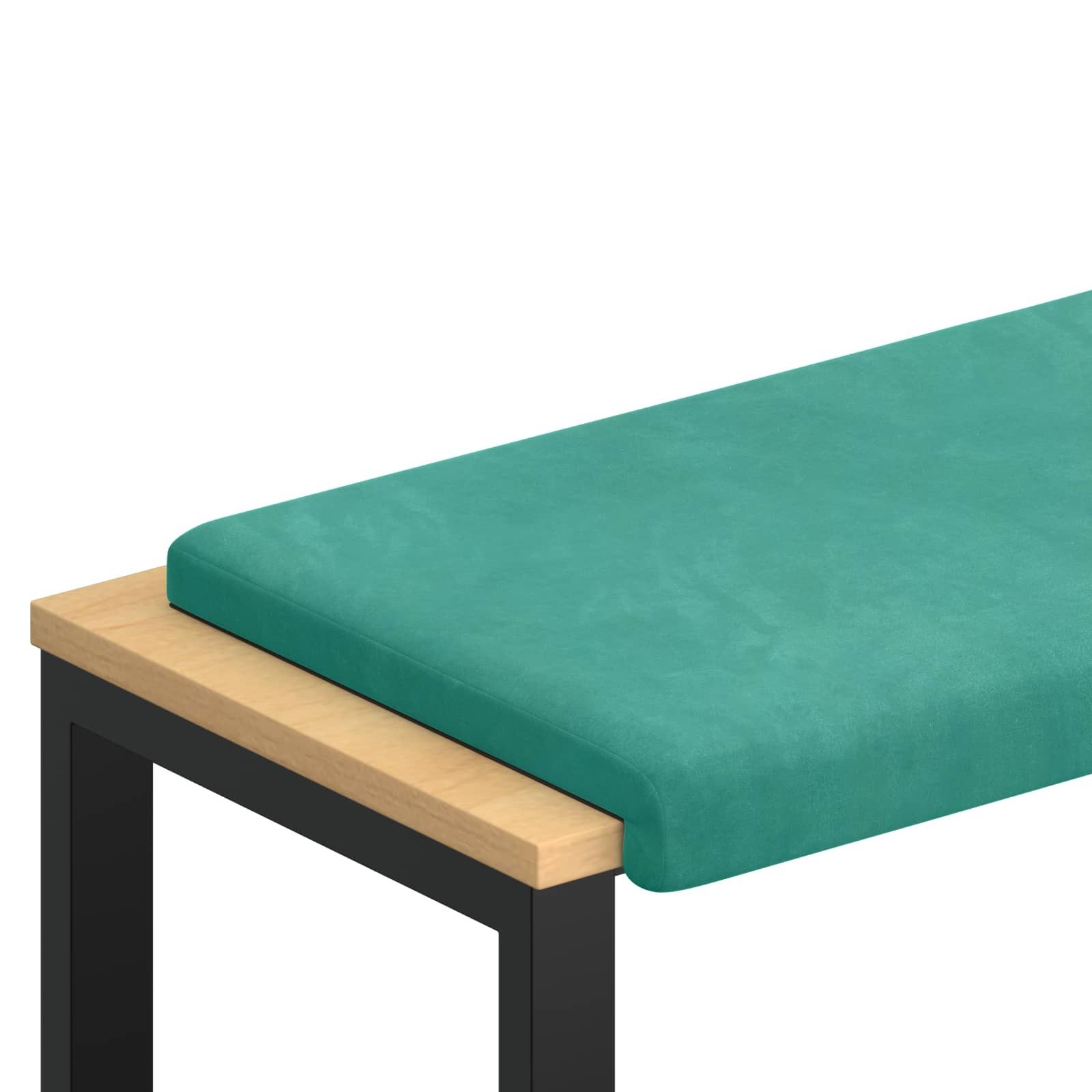 vidaXL Sitzauflage Bankkissen Samt Türkis Tiefe 35 cm, (1 St)