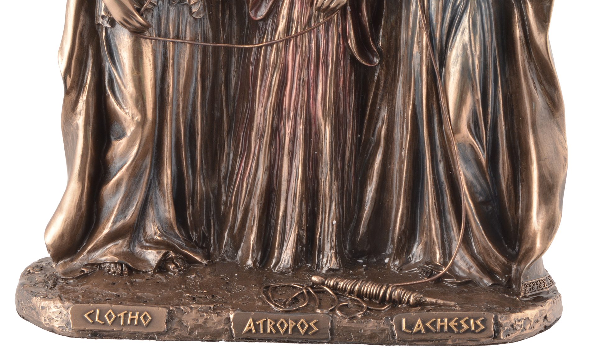 Vogler direct Gmbh Dekofigur Veronese, bronziert, LxBxH by Hand griechische ca. 18x8x19cm von Schicksalsgöttinen Details wurden Moiren, 