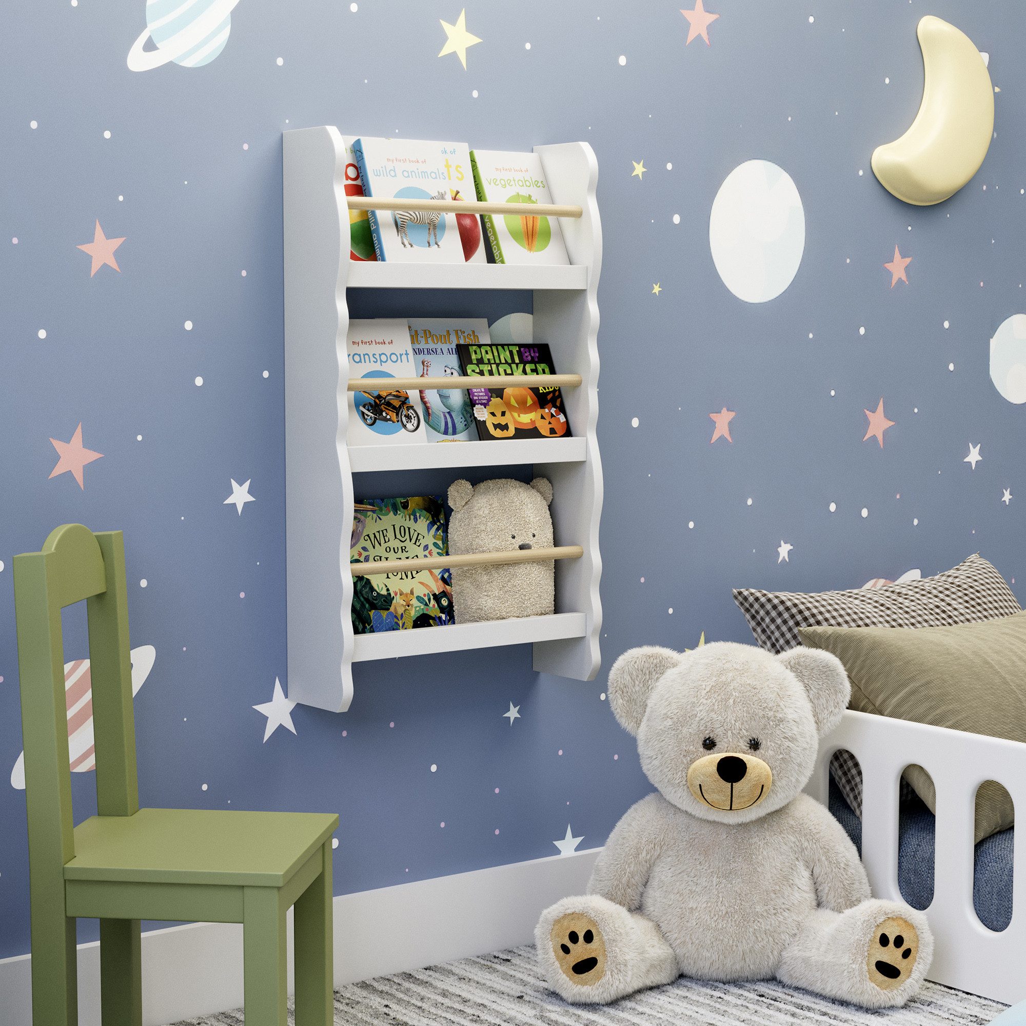 CADANI Bücherregal LIRO Montessori Wandregal für günstig online kaufen