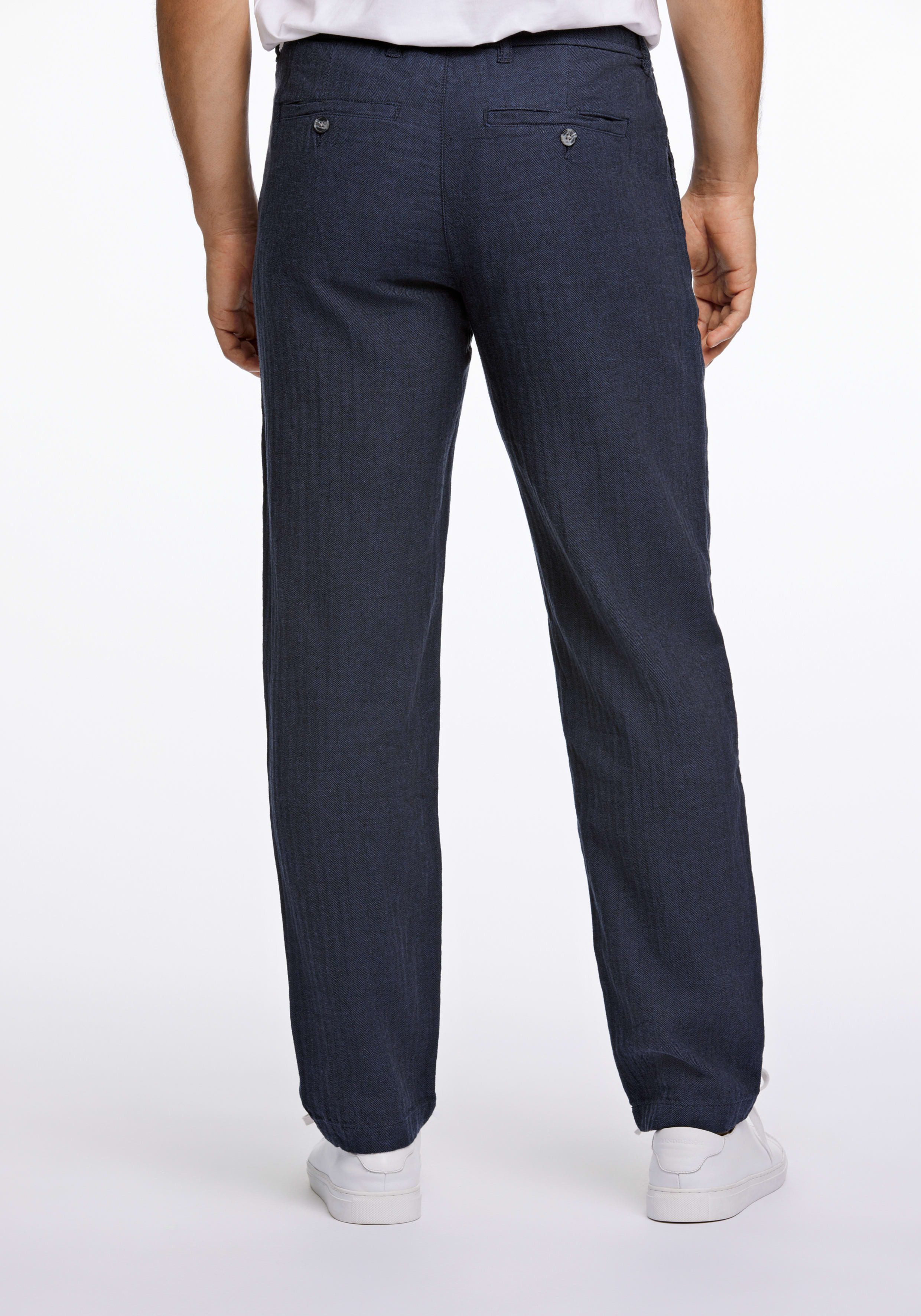 LINDBERGH Leinenhose mit Kordelzug und elastischem Bund