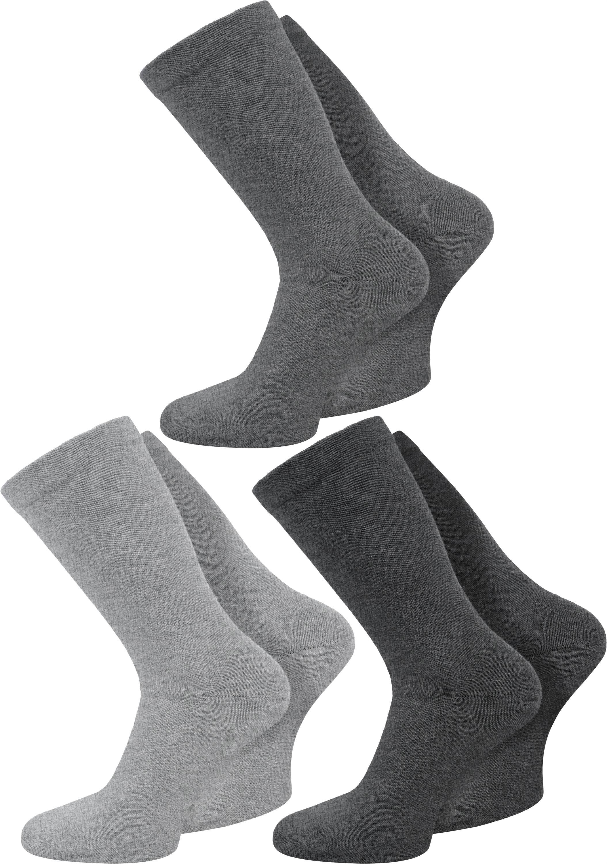 normani Diabetikersocken 3 Paar Gesundheitssocken mit Komfortbund (3 Paar) ohne einschneidendes Bündchen