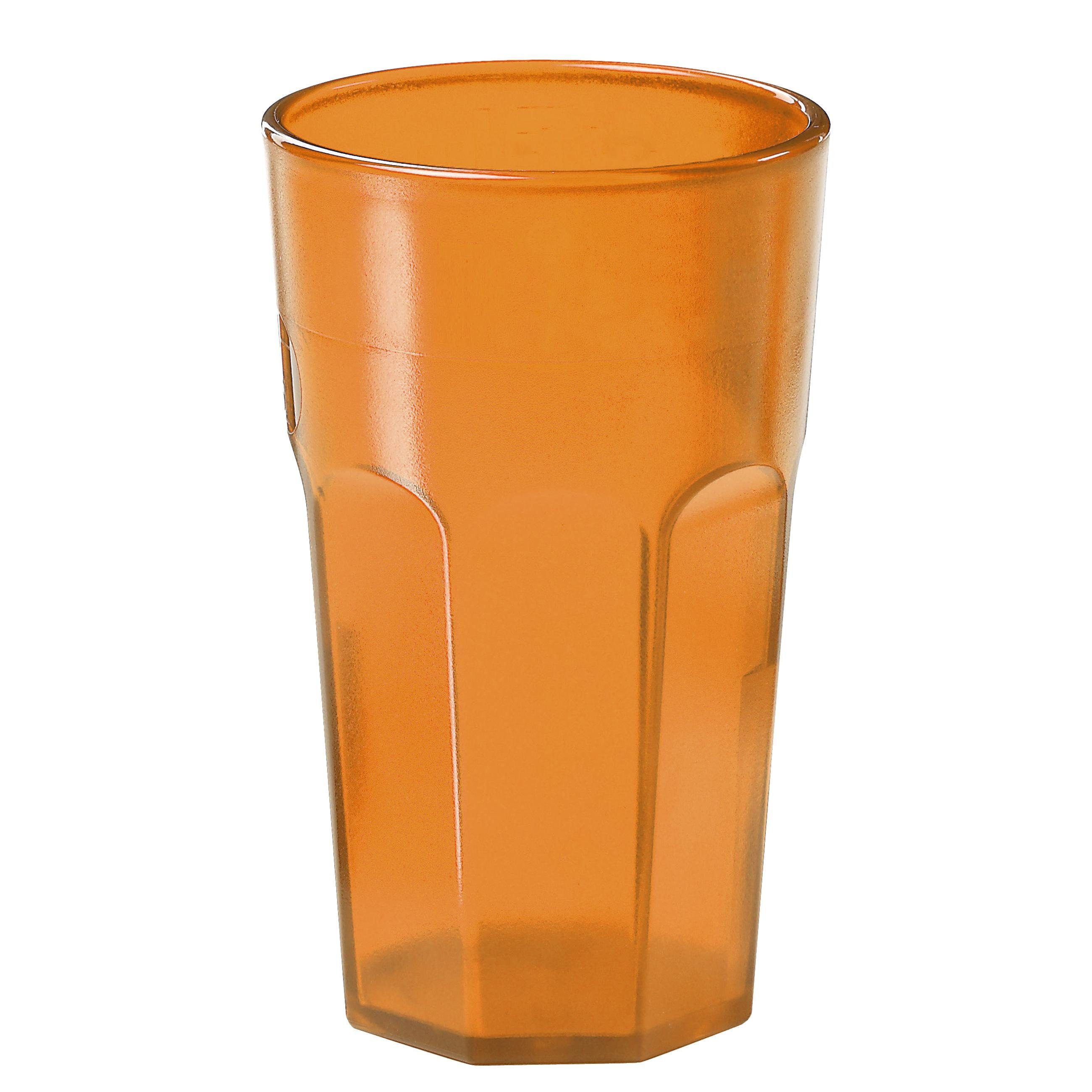 mehrweg.pro Mehrwegbecher Trinkbecher "Caipi", Kunststoff, (Sparset, 10-tlg., 10) trend-orange PS