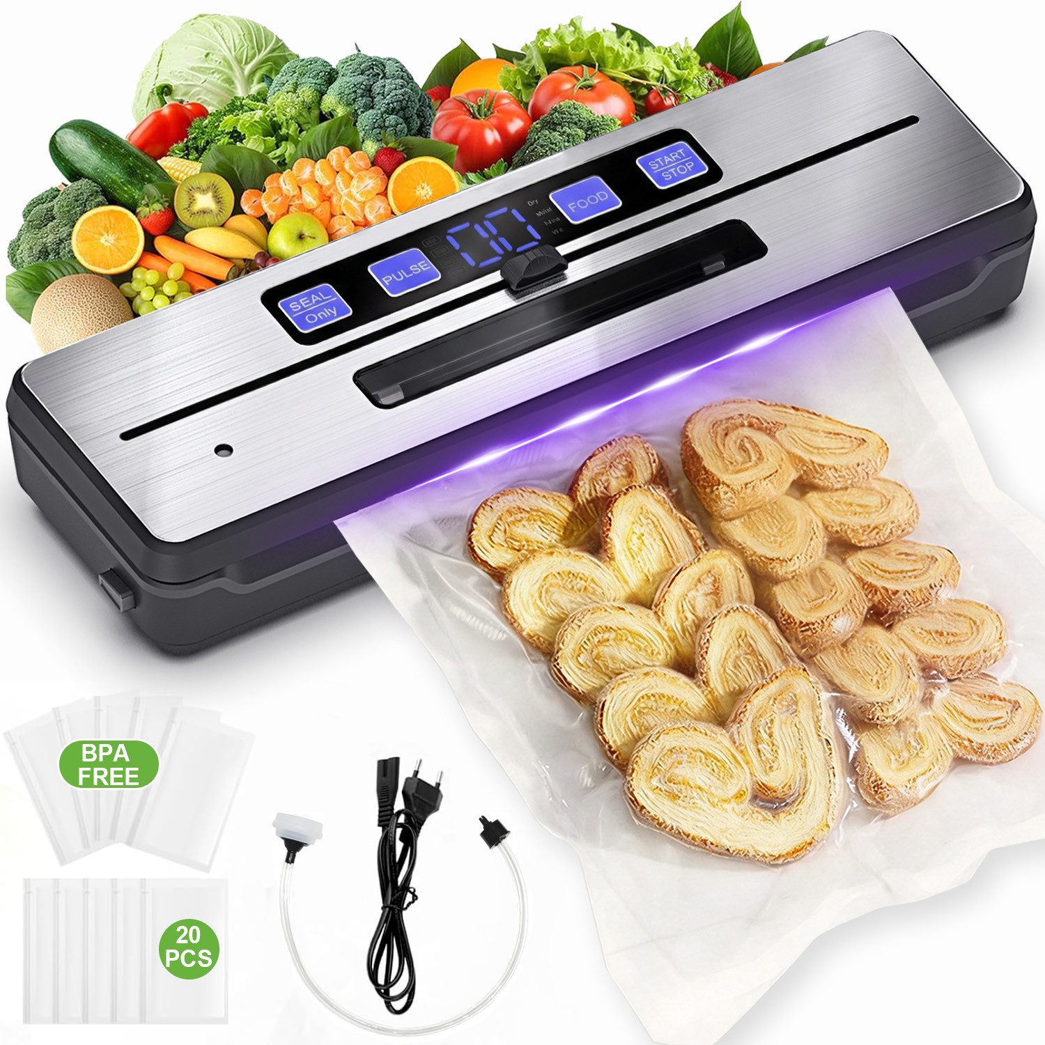 SWGOTA Vakuumierer 7 in 1 Vakuumiergerät 115W