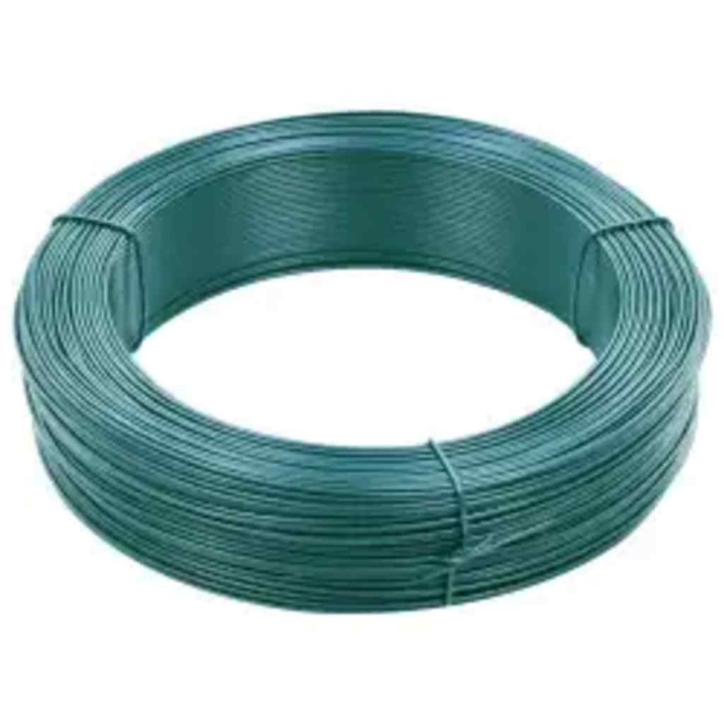 Draht Zaun-Bindedraht 250 m 1,6/2,5 mm Stahl Schwarzgrün
