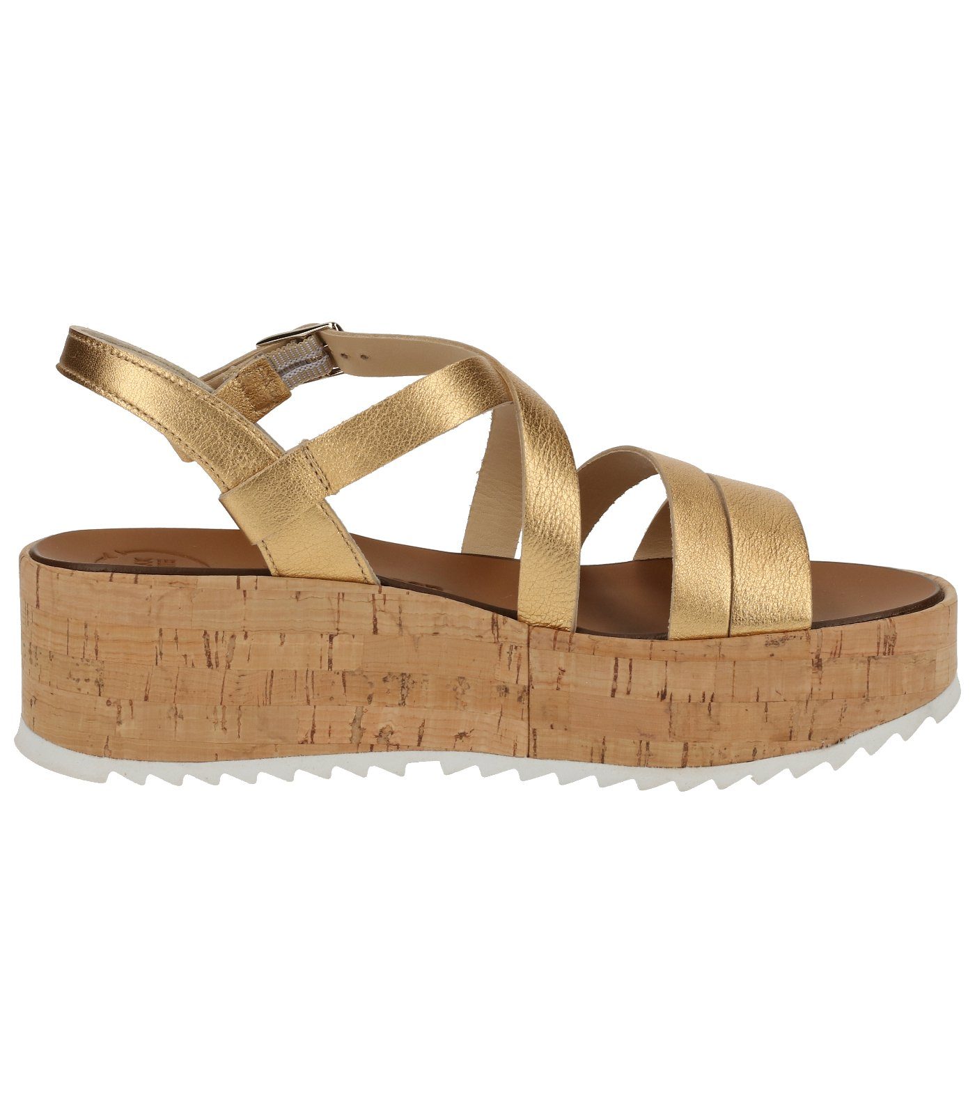 Leder Plateausandaletten Gold Paul Green Sandalen