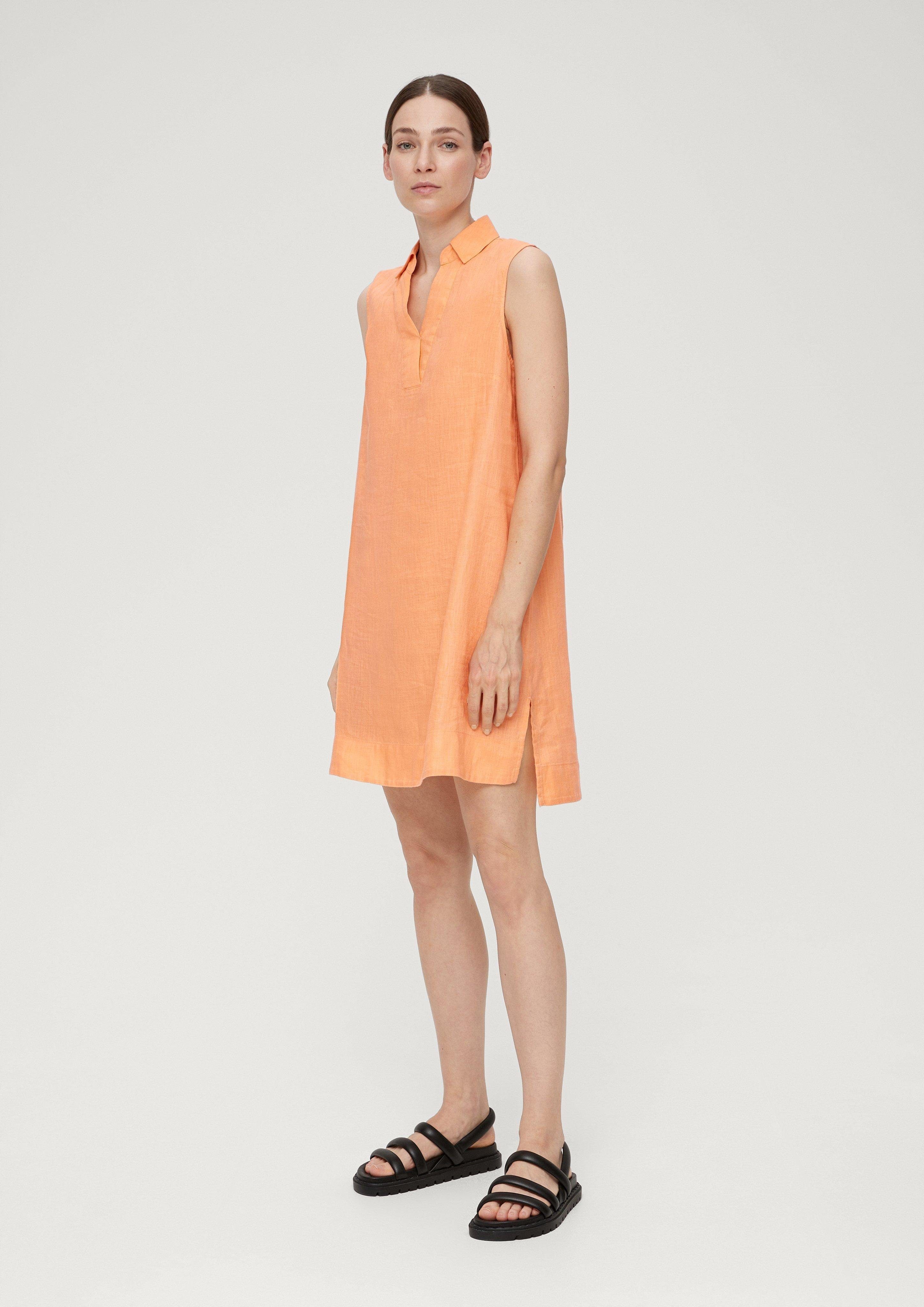 s.Oliver Minikleid Blusenkleid aus Leinen mango | Kleider