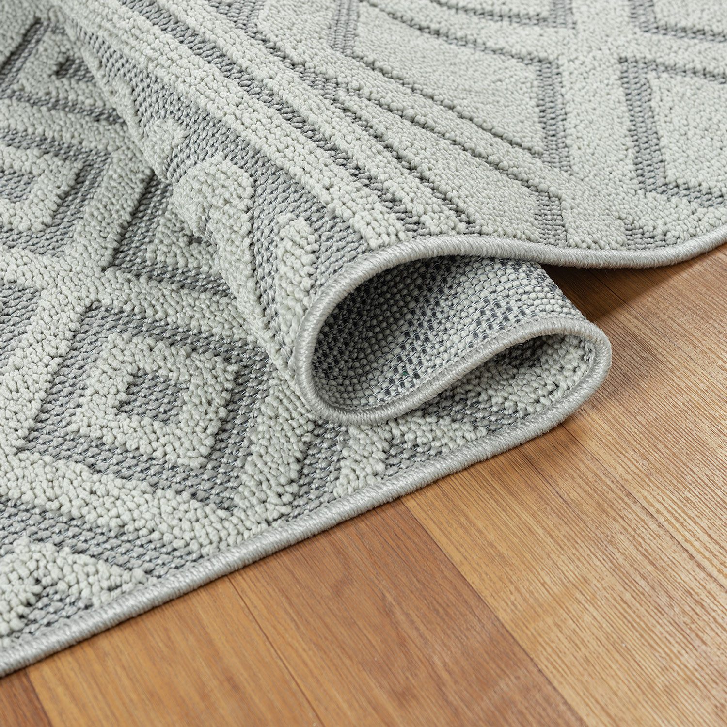 Vimoda Teppich galaxus Wohnzimmer Barbaren Design Hochtief Waschbar, in-/Outdoor, Rechteckig, Höhe: 10 mm, Rückenmaterial Baumwolle, Weich & robust modern Desig – Bild 3 von 3