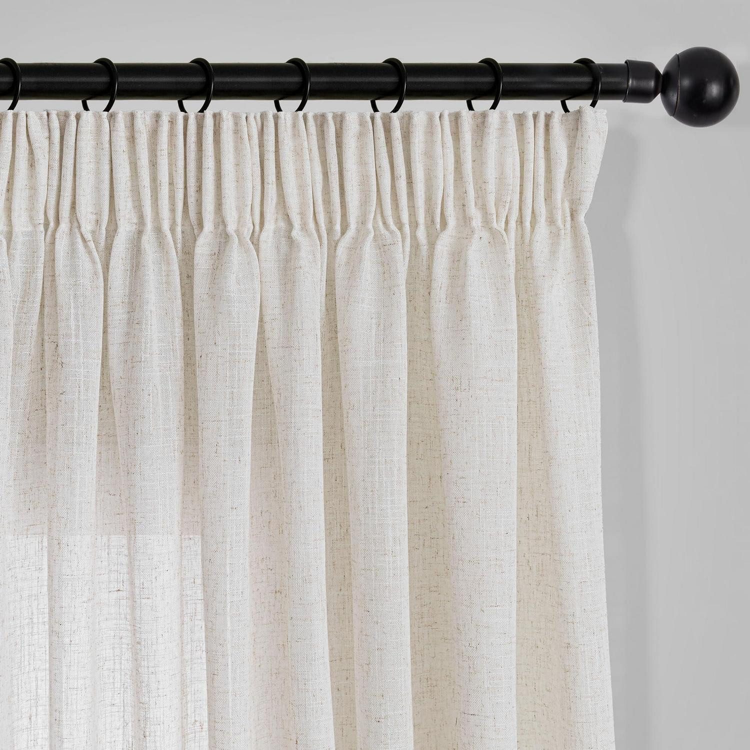 LuxusKollektion Vorhang Vorhänge Elfenbein 140x160cm 2er Set (2 St)
