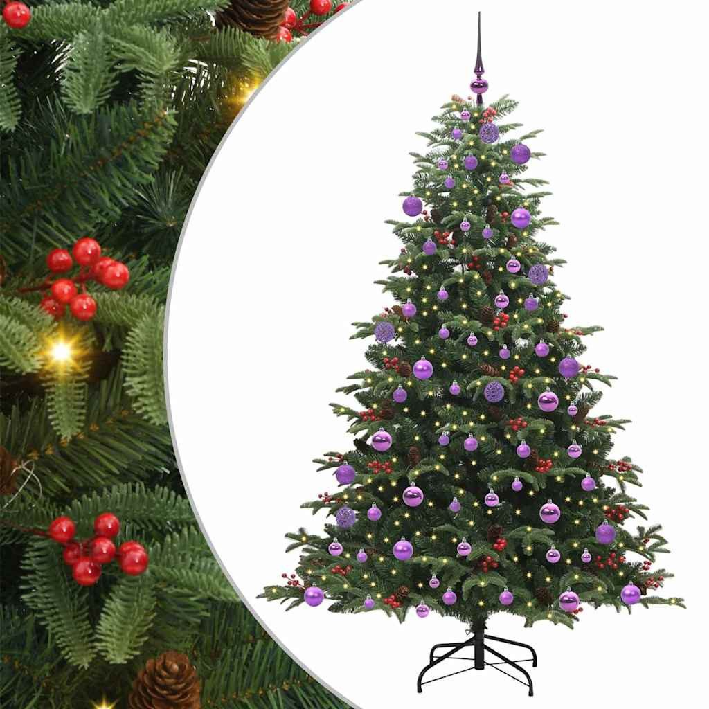 vidaXL Christbaumschmuck Künstlicher Weihnachtsbaum mit 300 LEDs mit Ständer Grün 180 cm (1-tlg)