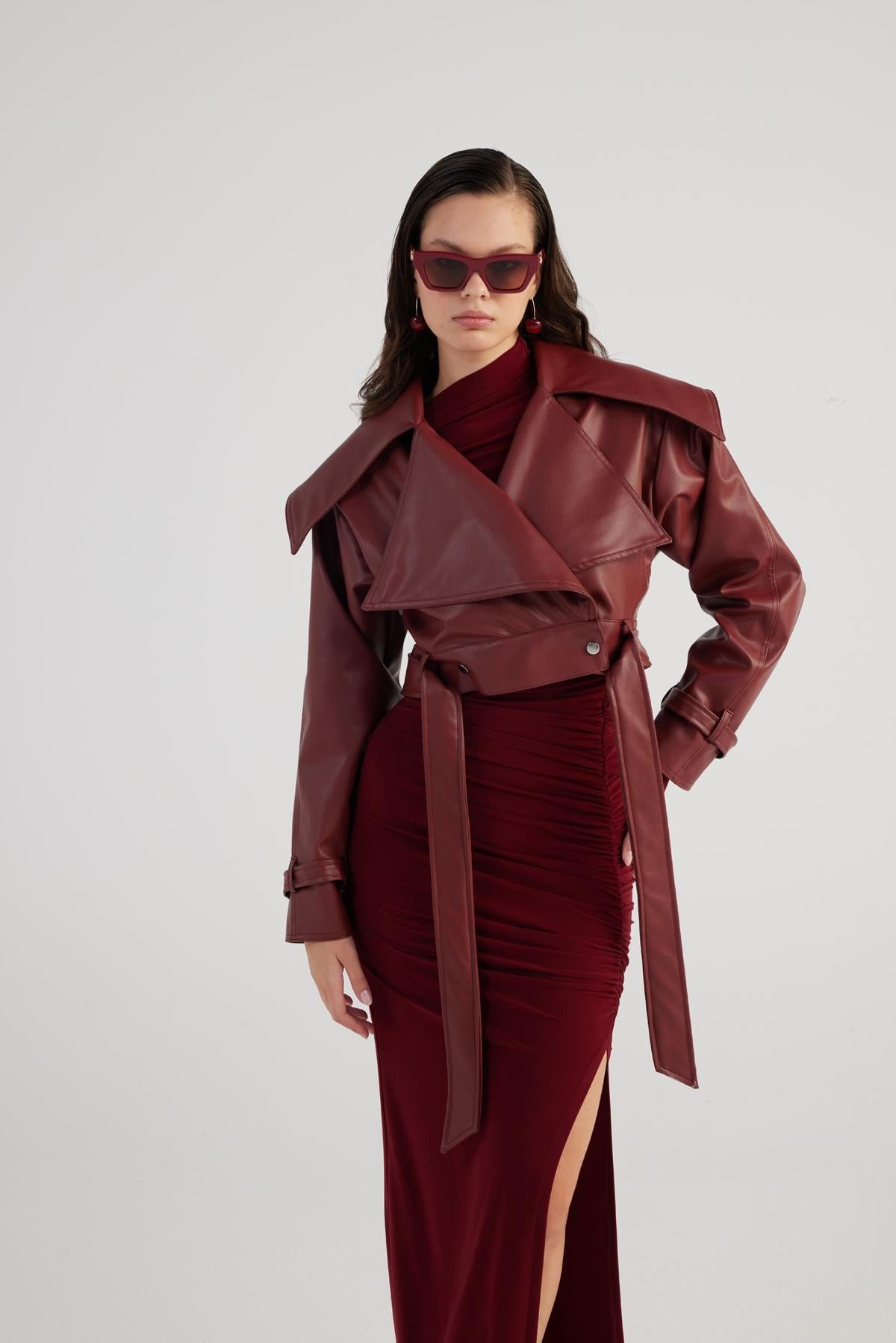 HOLLY LOLLY Windbreaker Futter Gürtel Neeko Lederjacke