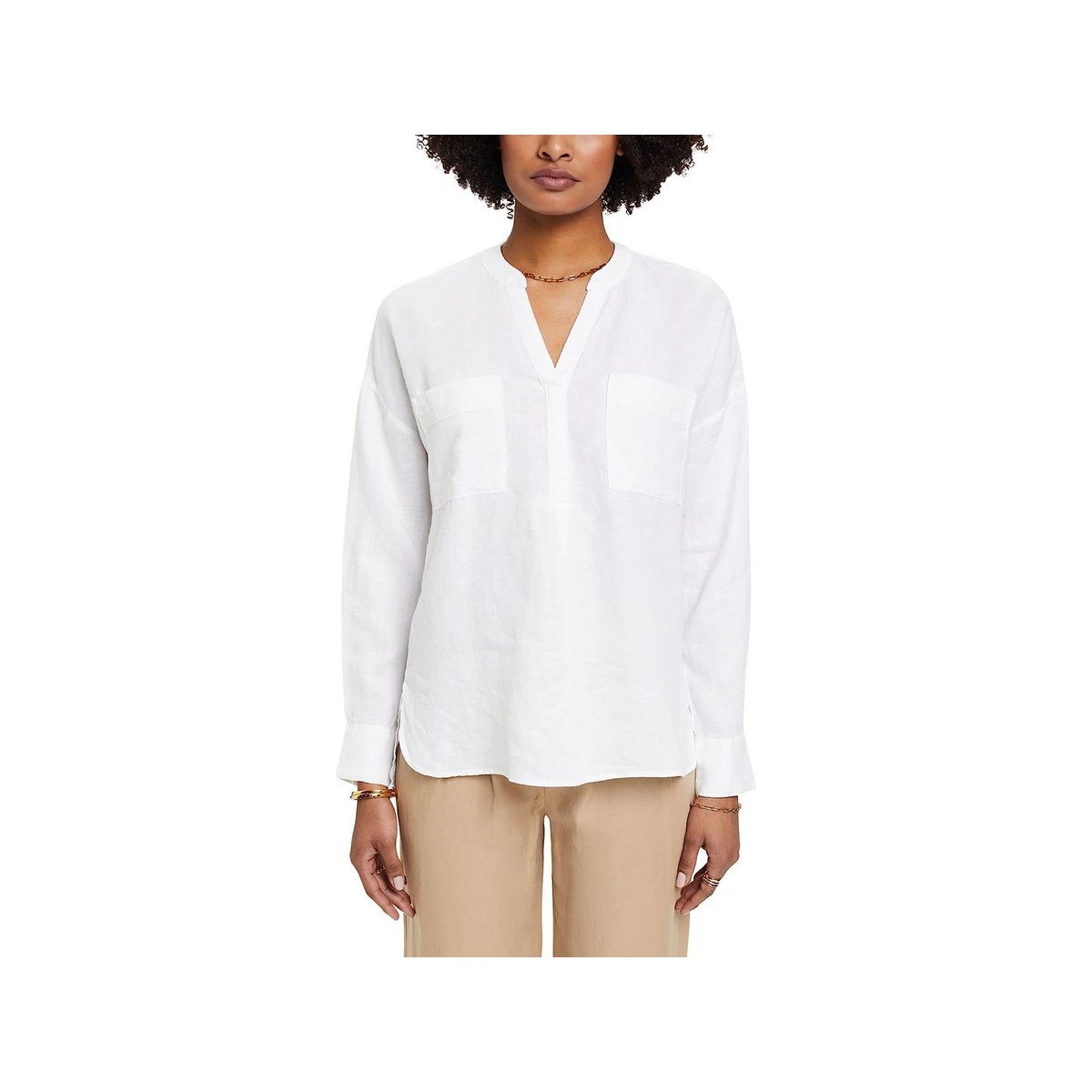 Langarmbluse Langarmbluse für Damen in taupe