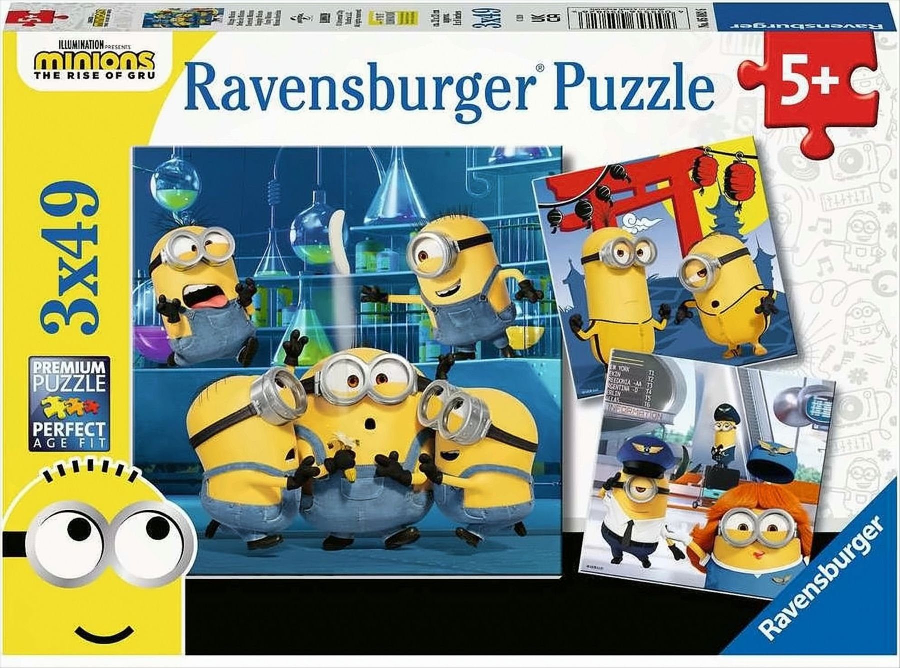 Ravensburger Puzzle Ravensburger - Witzige Minions, 3 x 49 Teile, Puzzleteile