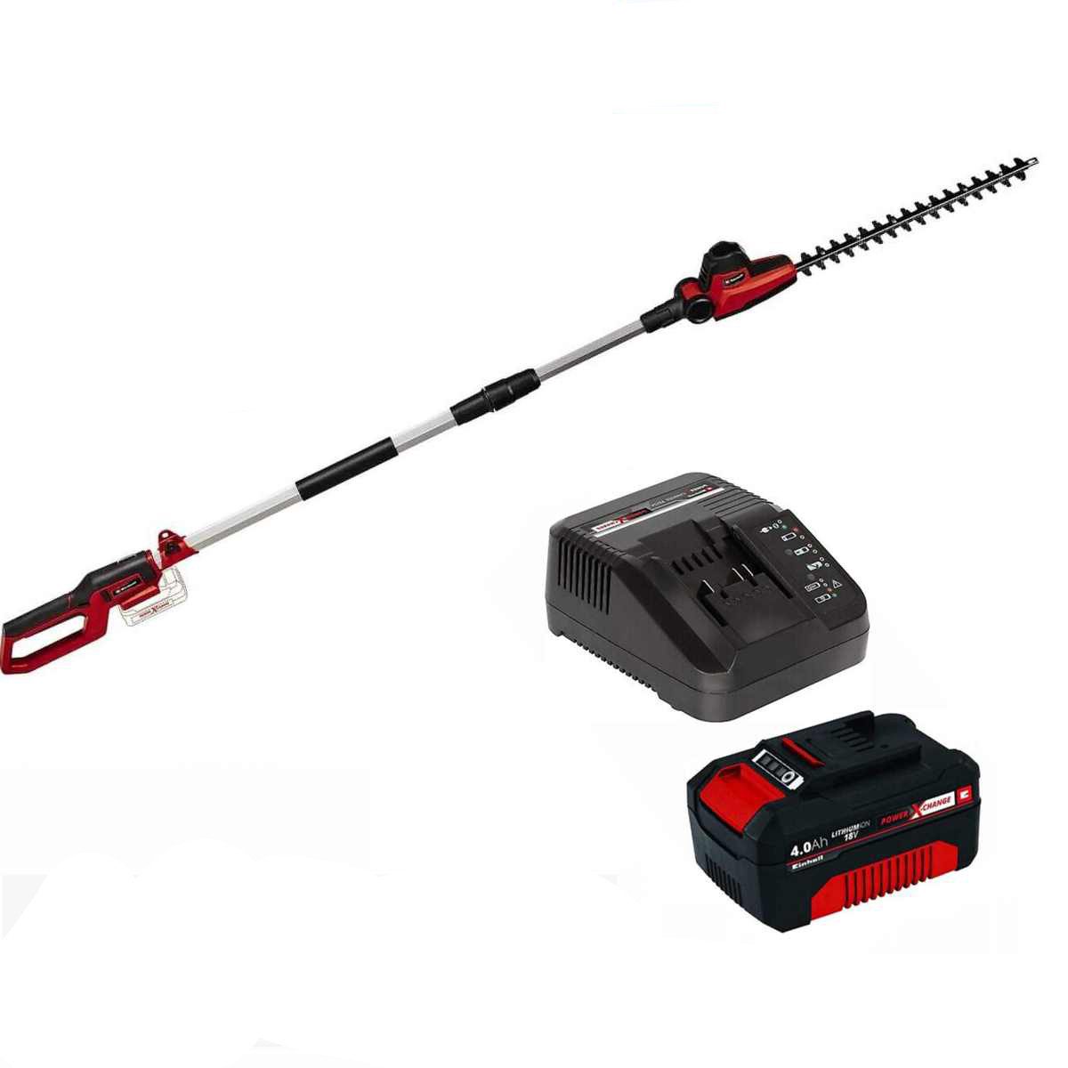 Einhell Akku-Heckenschere Teleskop-Heckenschere GC-HH 18/45 Li T mit Akku 4.0 und Ladegerät