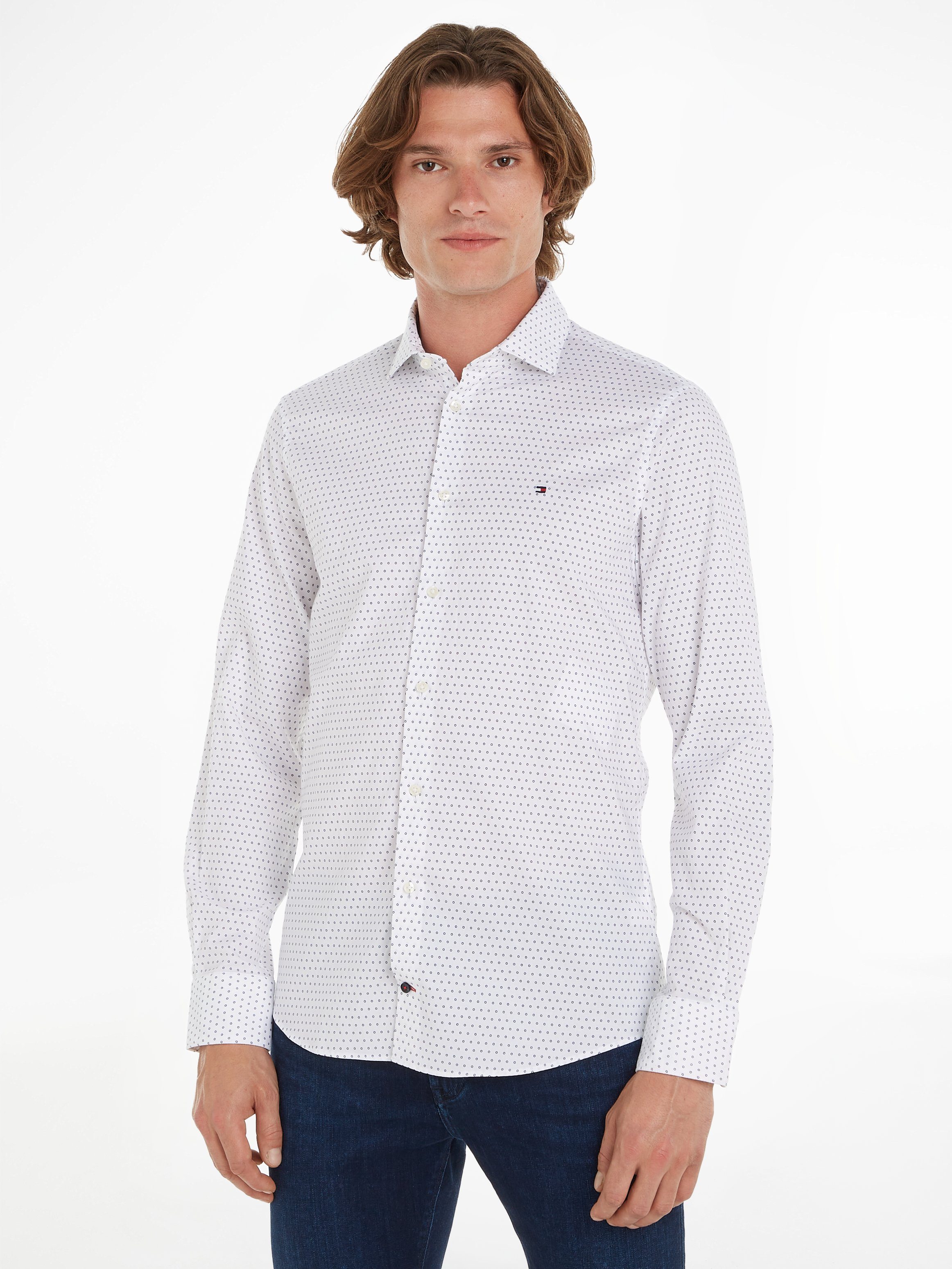 Tommy Hilfiger Businesshemd CL-W OXF CIRCLE PRINT SHIRT SF