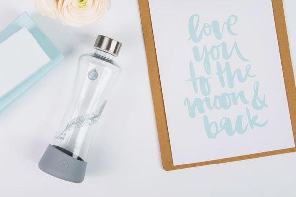 equa Trinkflasche Equa Feather, Borosilikatglas, 550 ml