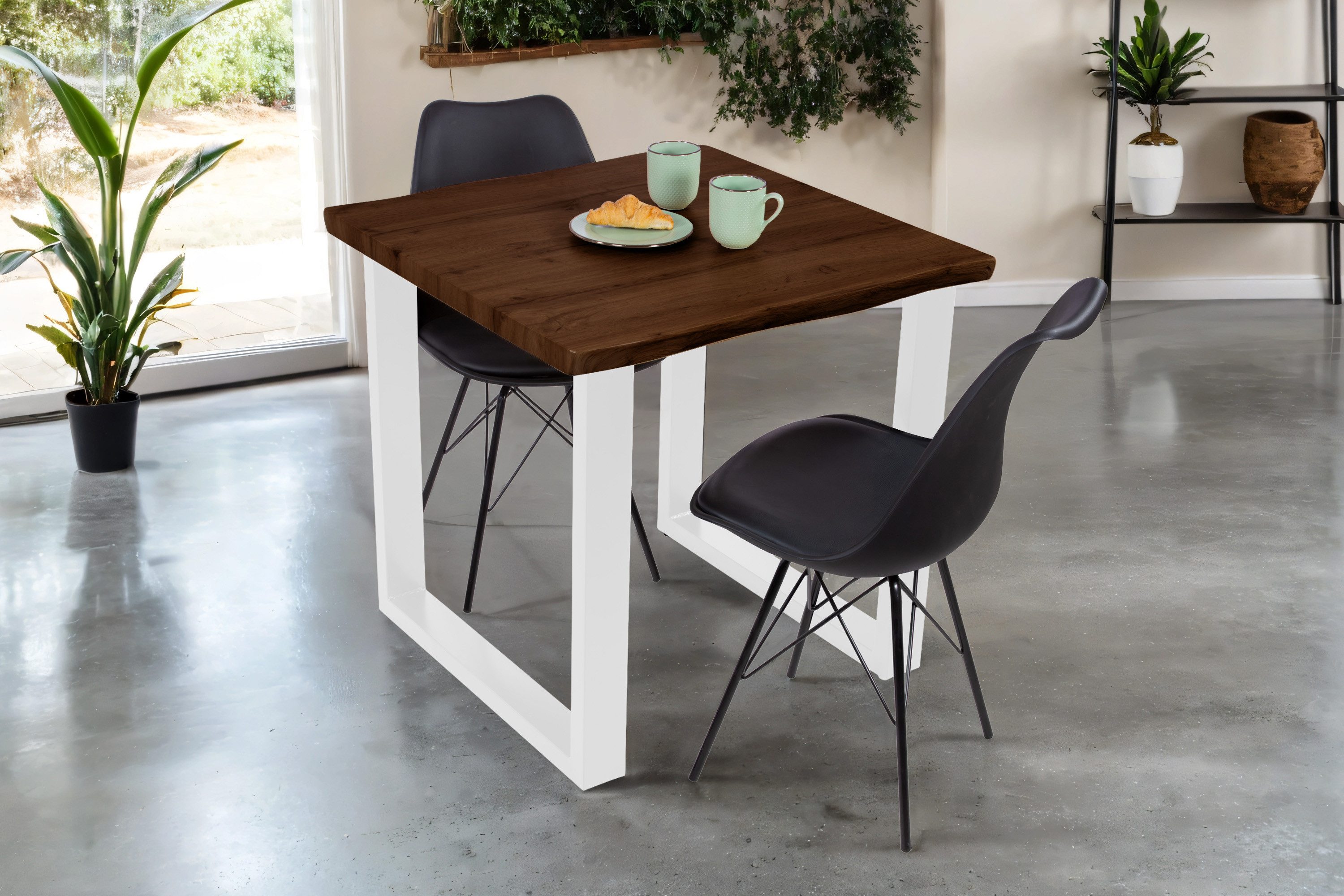 Loreno® Esstisch Josy, Nussbaumholz, Baumkante, MDF-Platte, günstig online kaufen