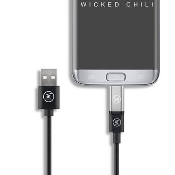 Wicked Chili 2x MicroUSB zu USB C OTG Adapter für Handy & Tablet USB-Adapter MicroUSB zu USB-C, Für OTG-fähige Smartphones / Tablets mit microUSB Anschluss