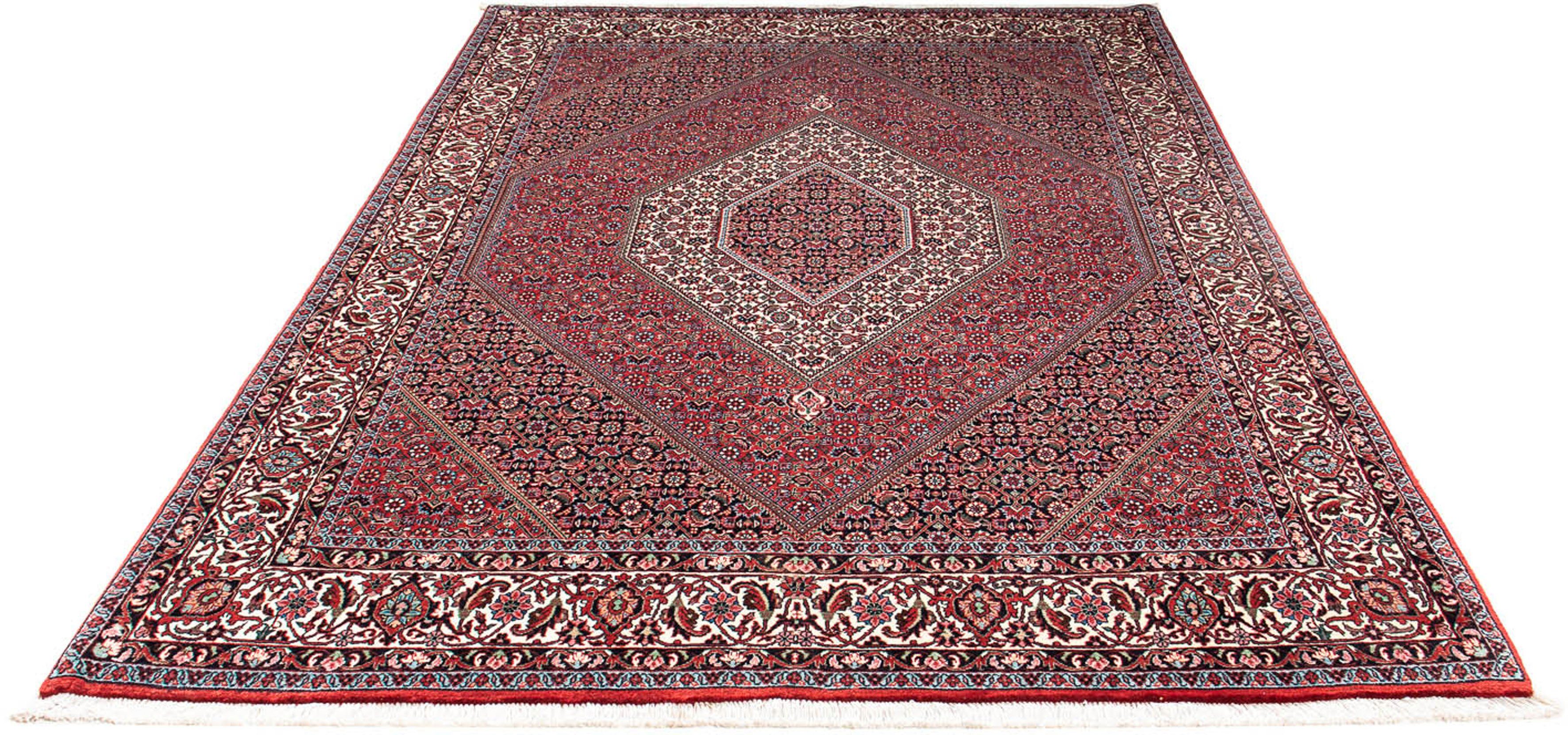 Orientteppich Perser - Bidjar - 241 x 172 cm - dunkelrot, morgenland, rechteckig, Höhe: 15 mm, Wohnzimmer, Handgeknüpft, Einzelstück mit Zertifikat